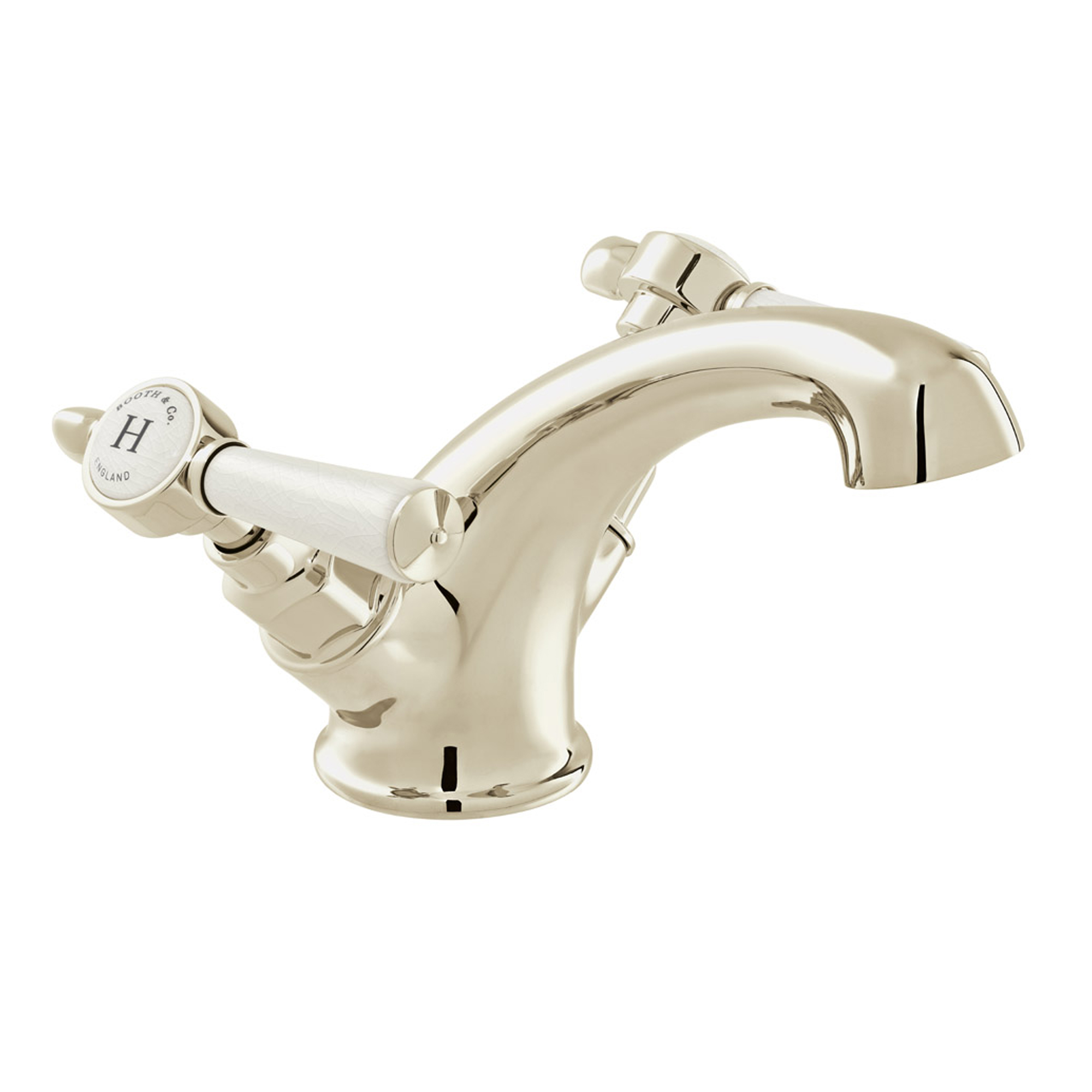 Booth & Co Axbridge Traditional Lever Mono Basin Mixer Tap with Optional Waste
