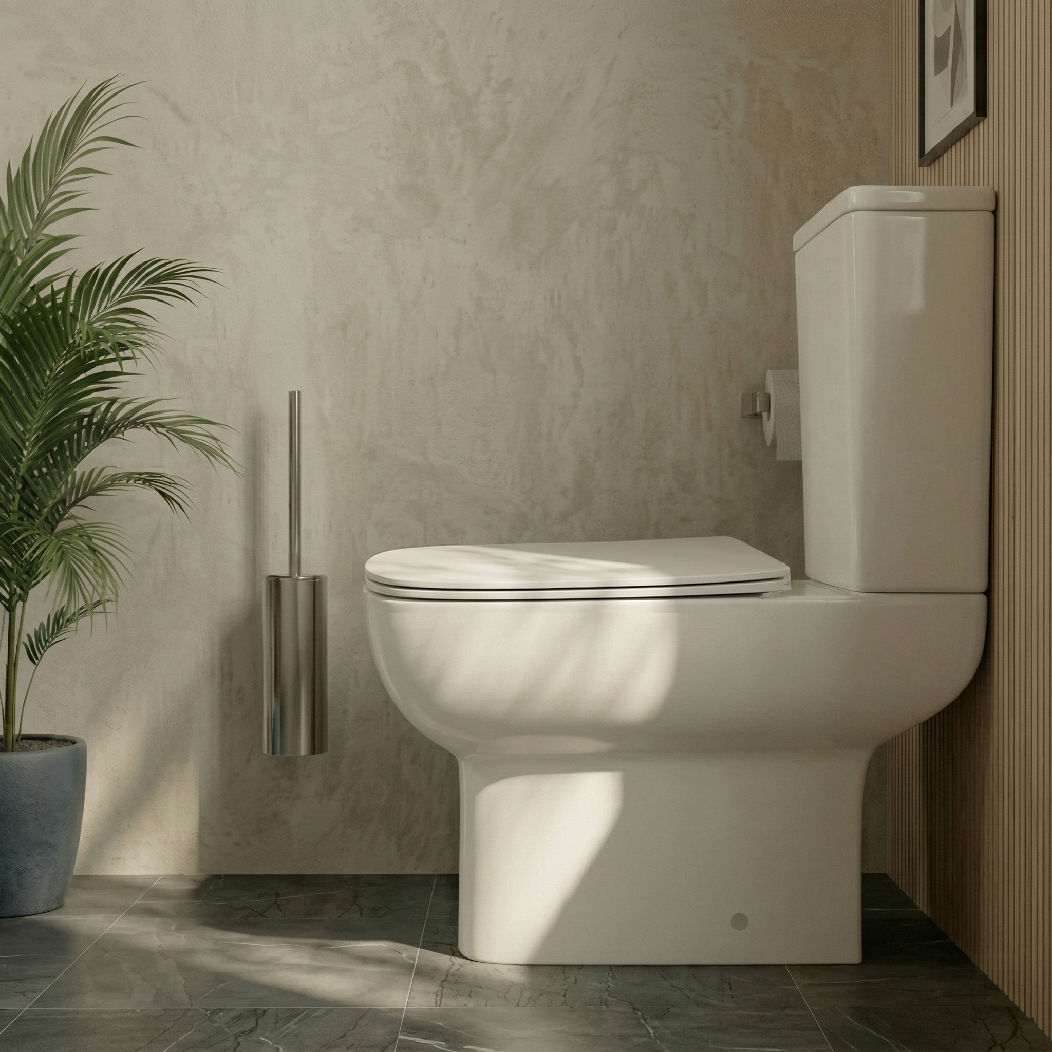 Harbour Icon Rimless Close Coupled Toilet & Soft Close Seat