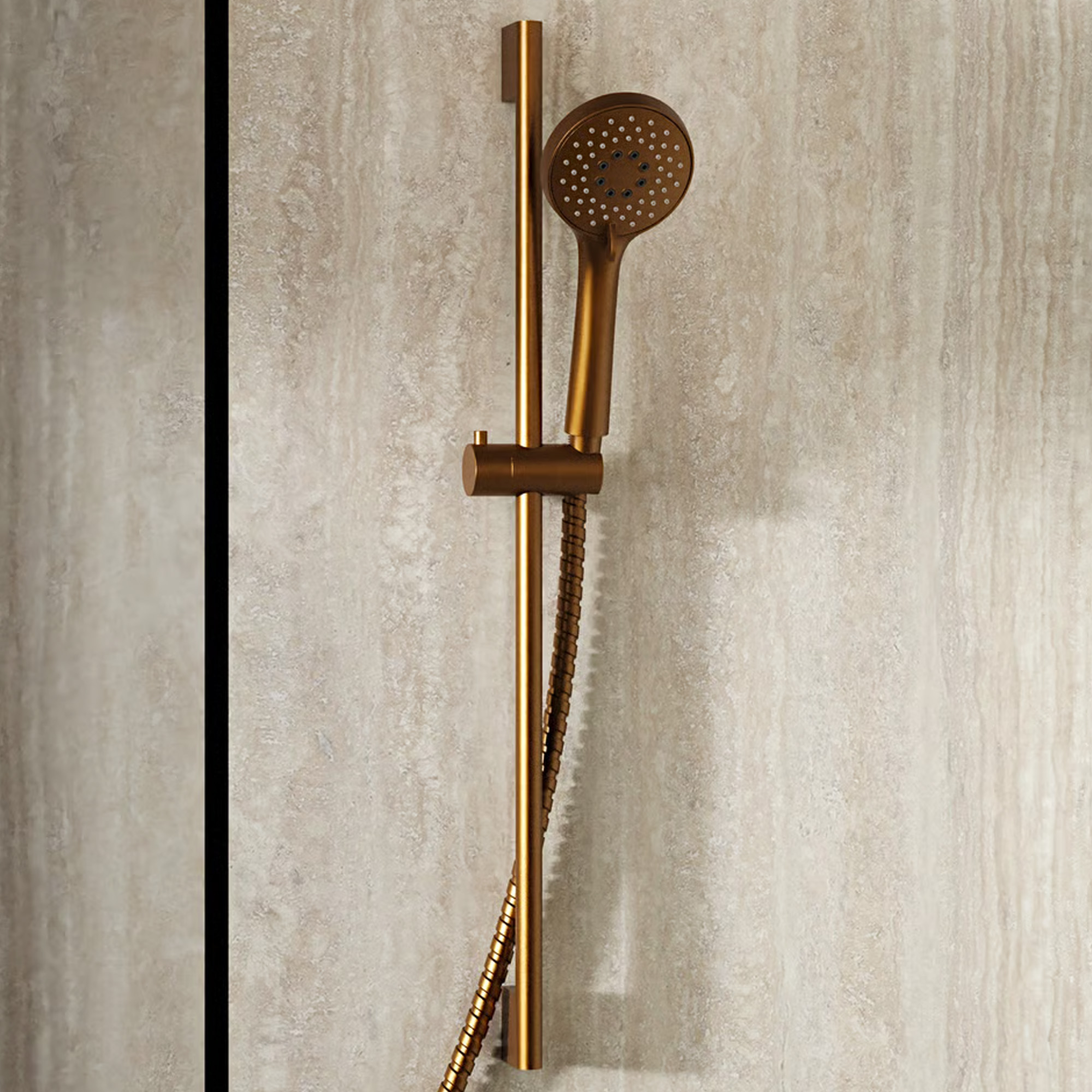 Crosswater Sliding Rail Shower Kit with Wall Outlet & Hose