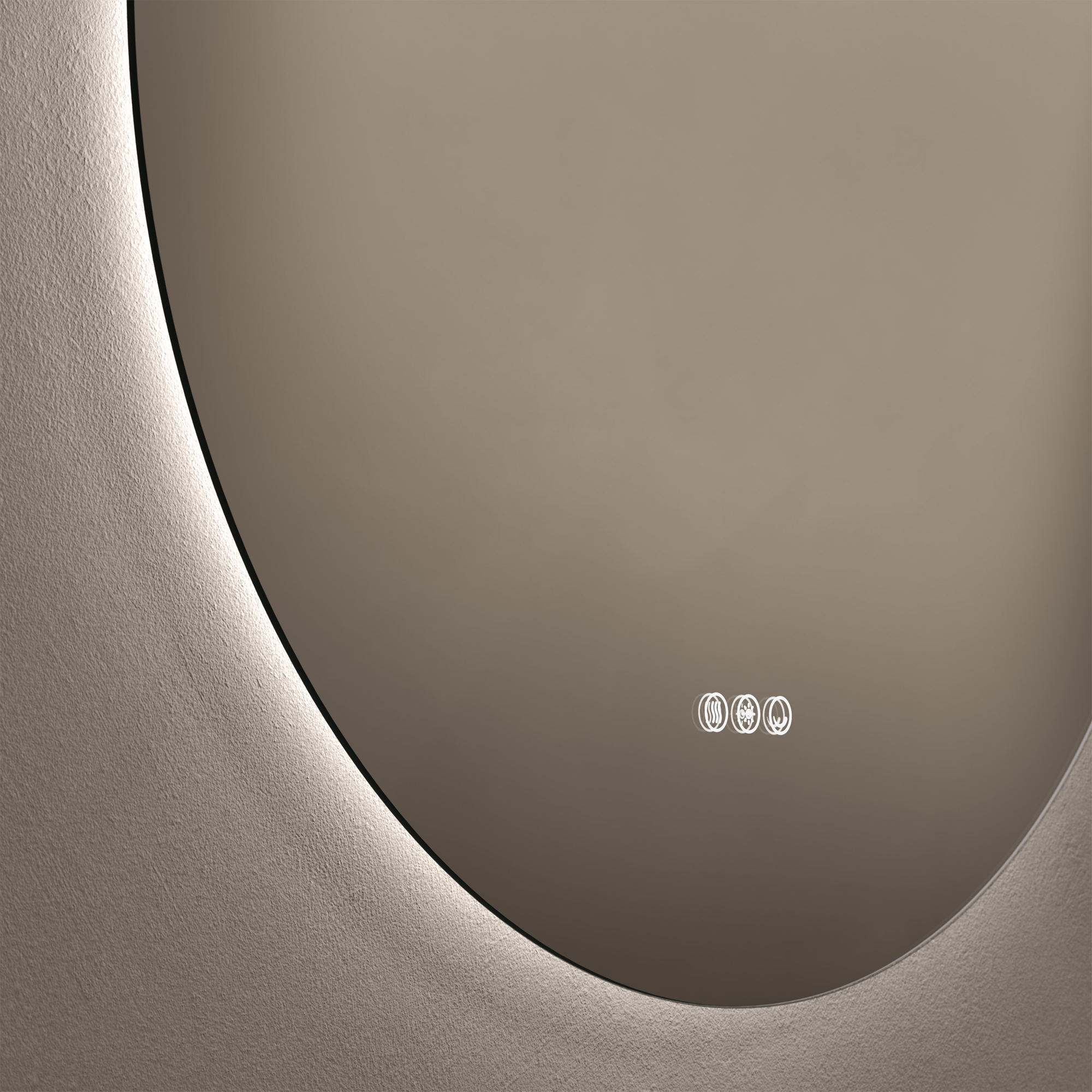 Origins Living Claris Round LED Illuminated Mirror with Demister Pad & Colour Change Lights