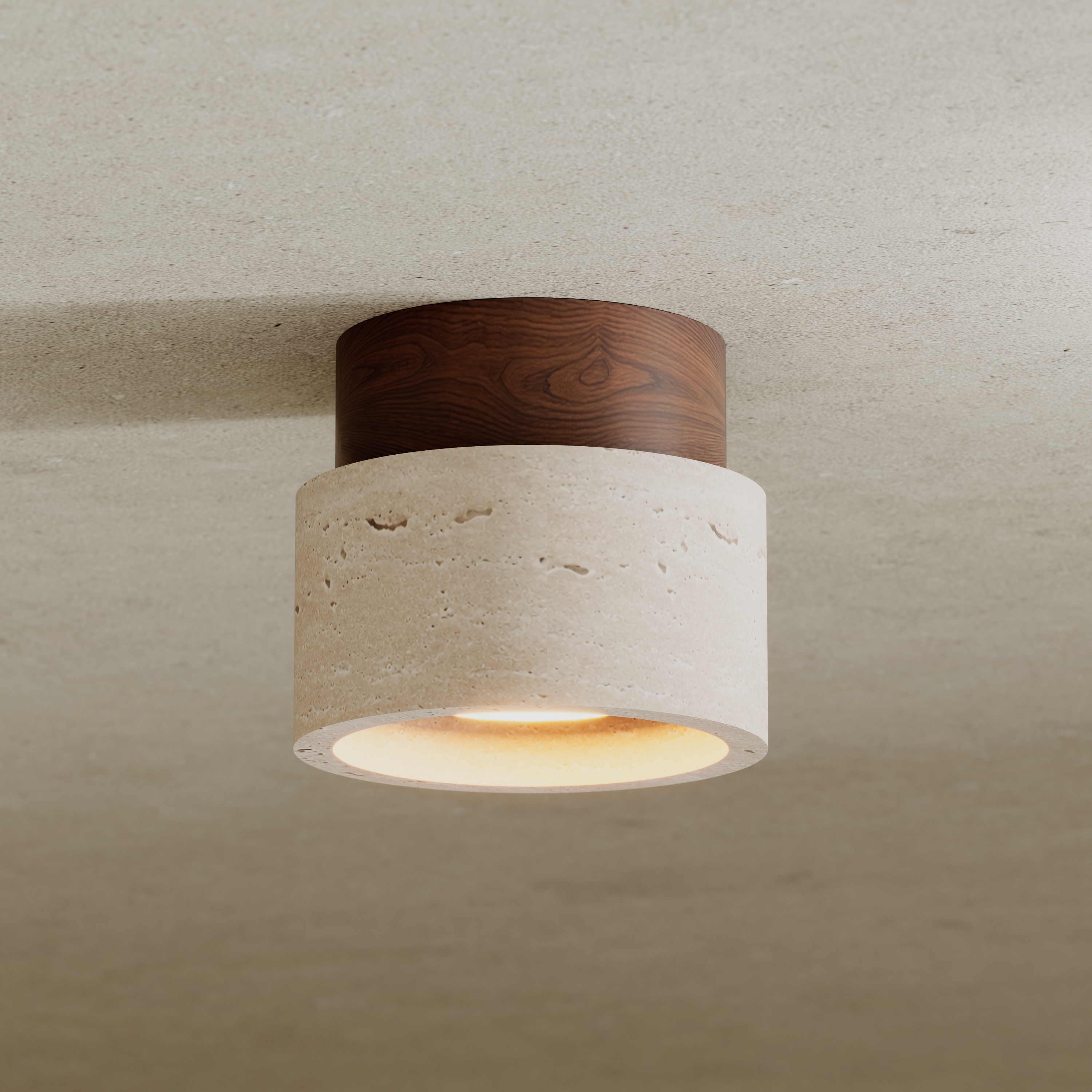 Drench Small Round Stone Ceiling Light