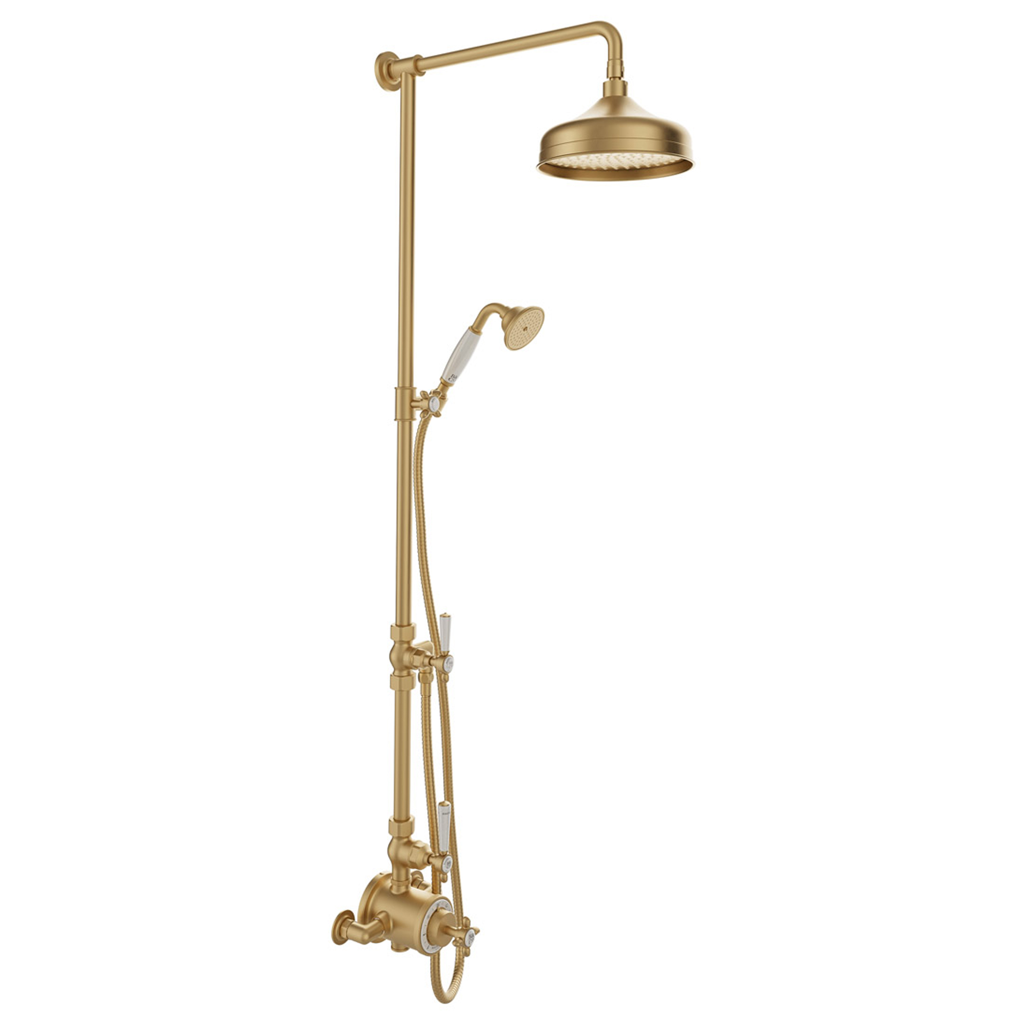 Booth & Co Axbridge Traditional 2 Outlet Exposed Thermostatic Shower Set