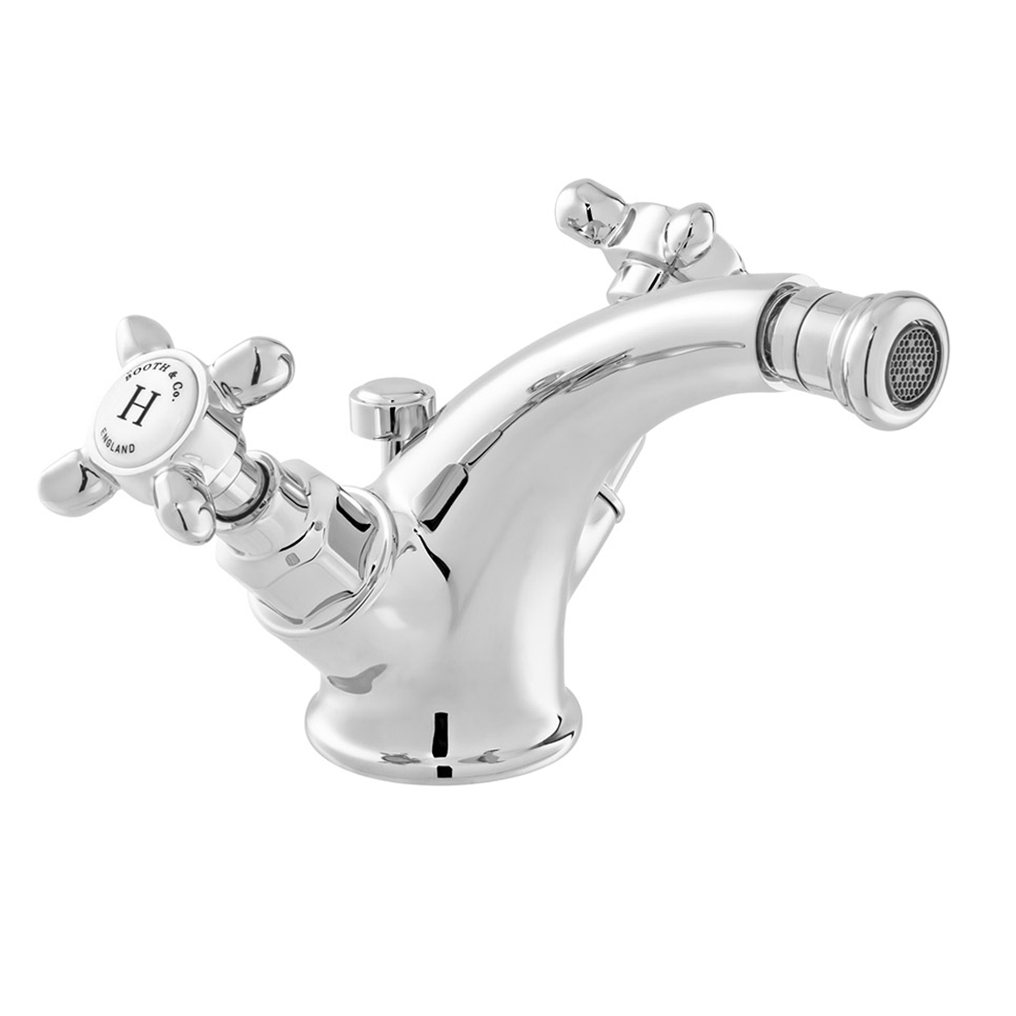 Booth & Co Axbridge Traditional Crosshead Mono Bidet Mixer with Waste