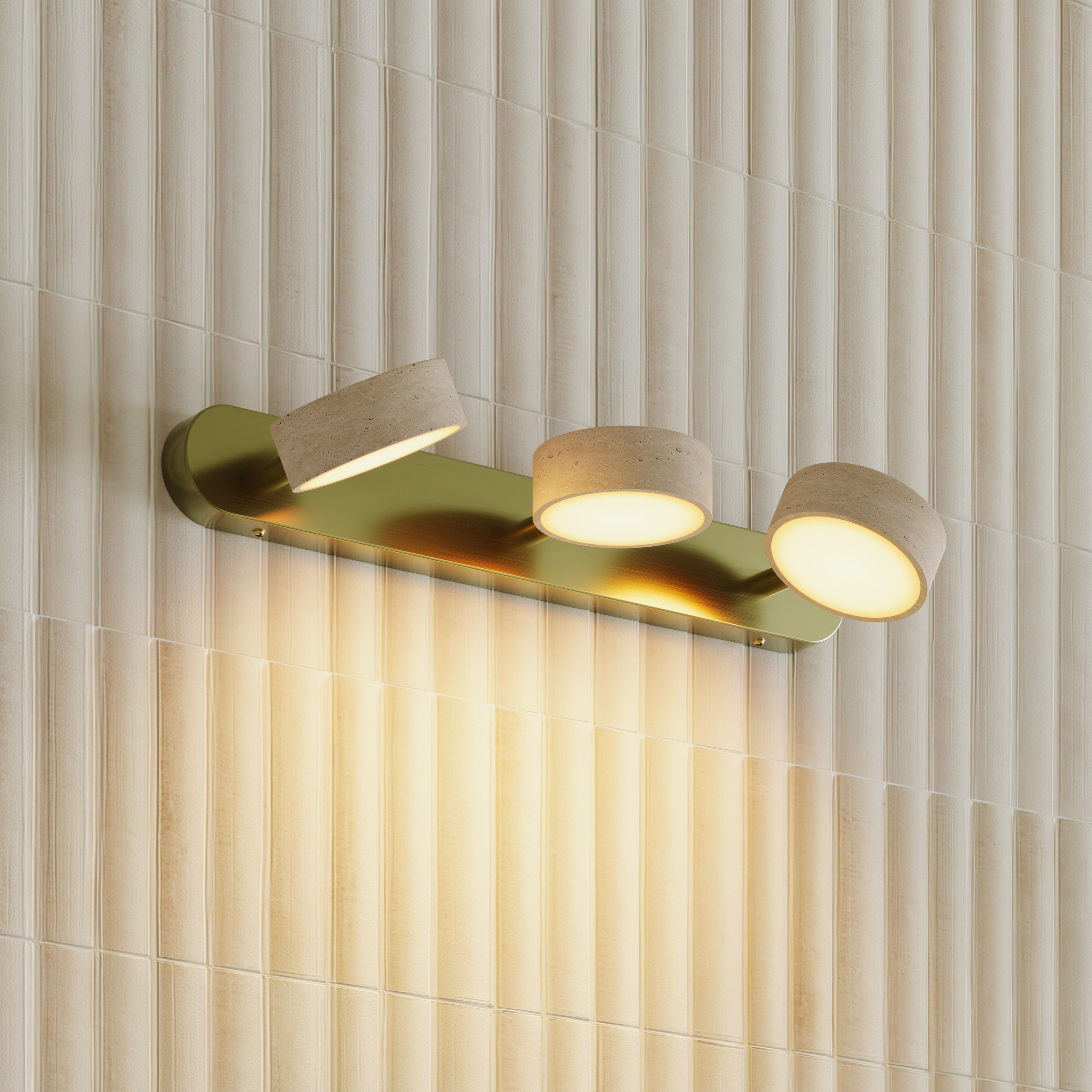Drench Trio Stone Wall Light
