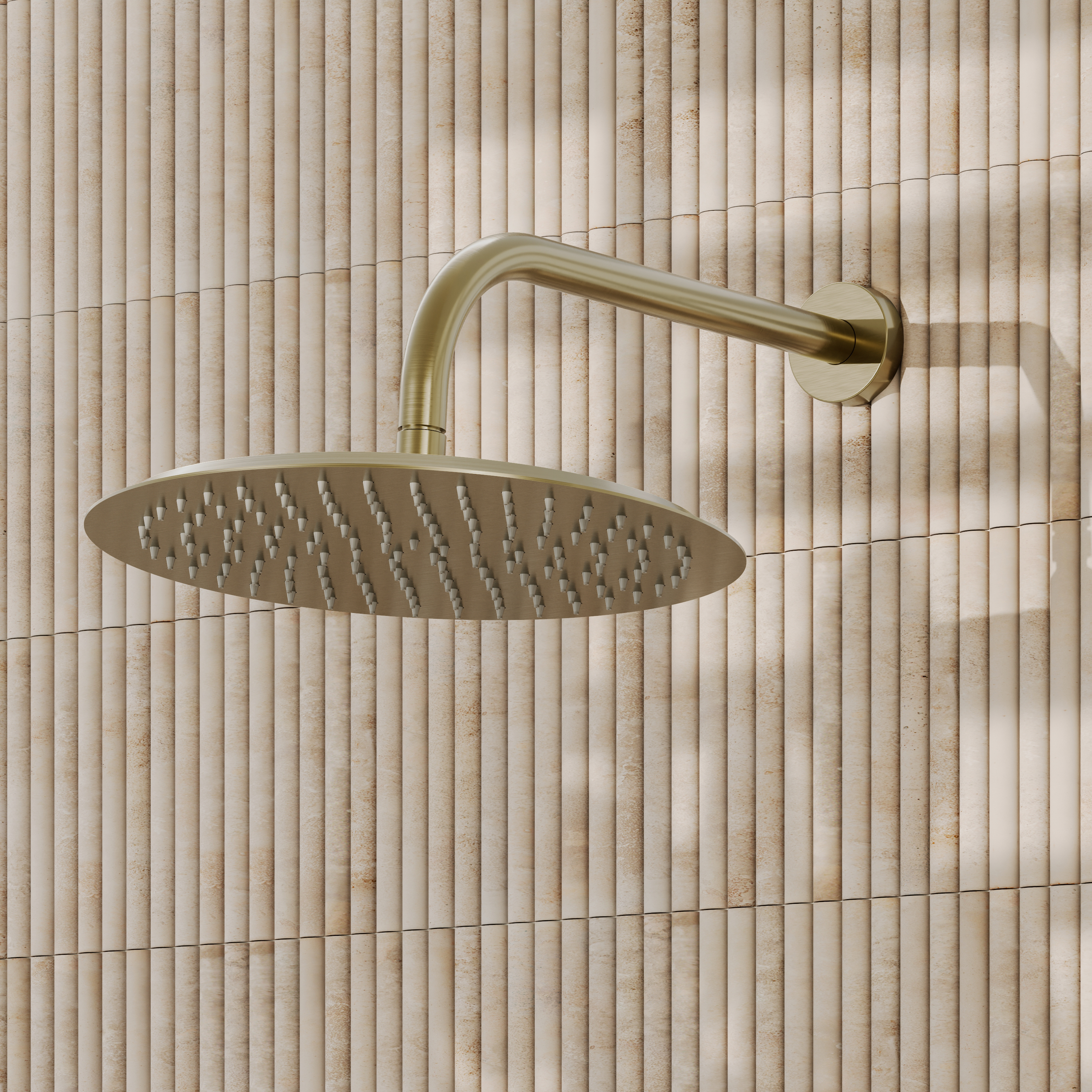 Core 300mm Slimline Round Shower Head with Wall Mounted Shower Arm