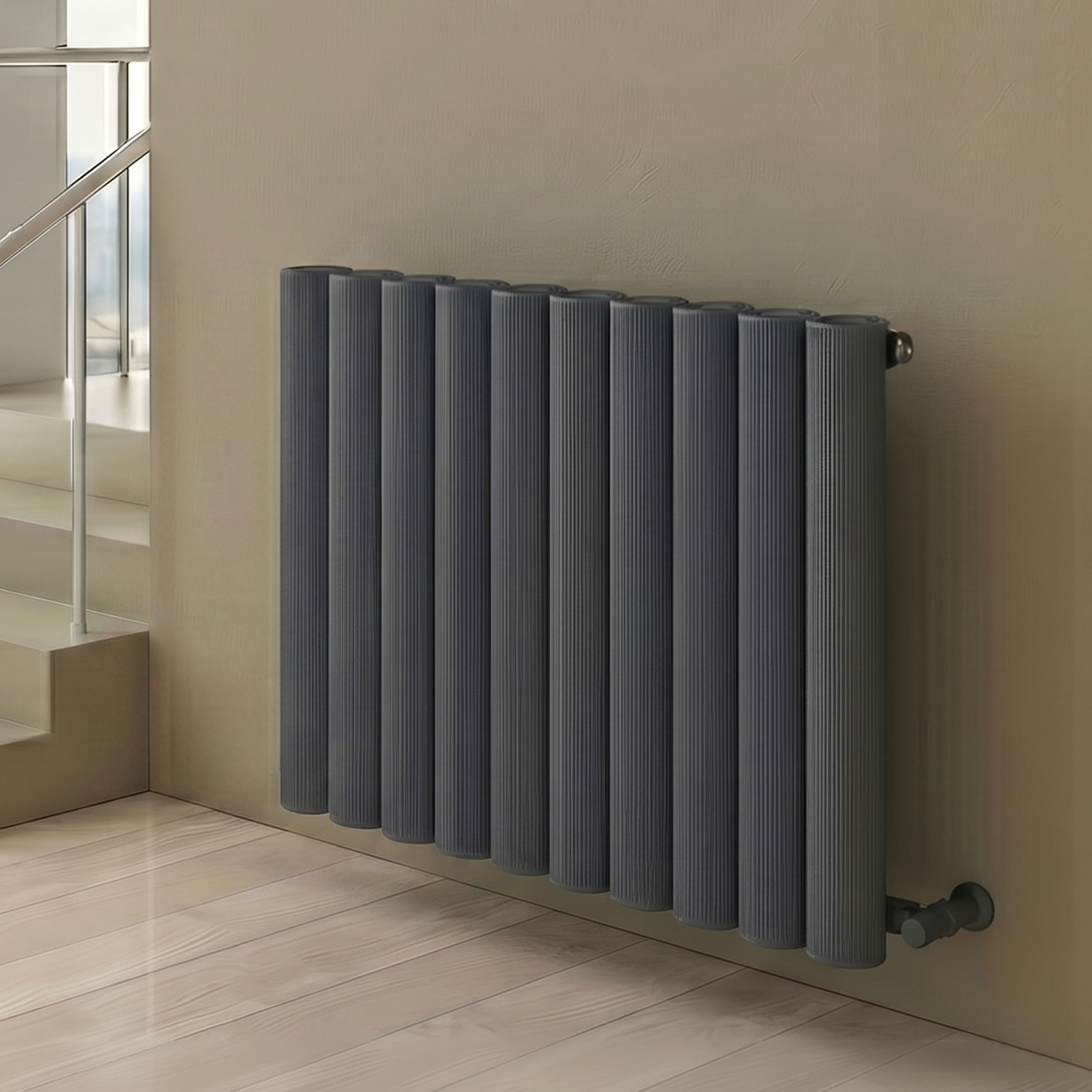 Carisa Otto Oval Single Panel Horizontal Aluminium Radiator