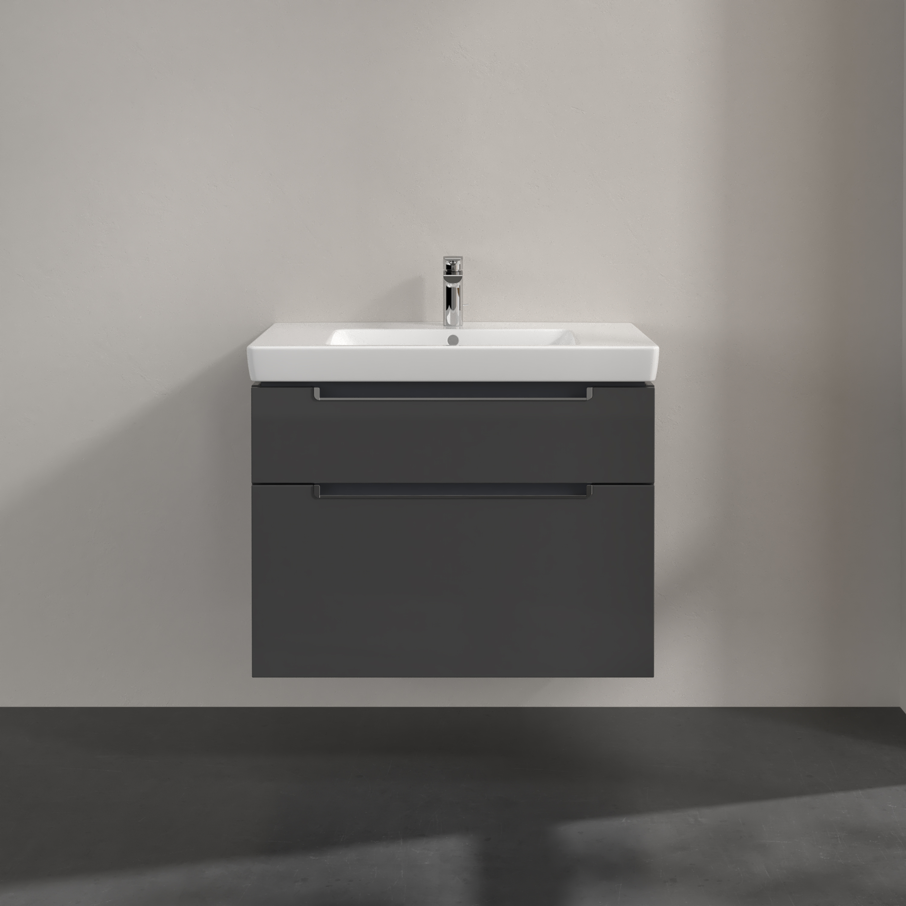 Villeroy & Boch Subway 2.0 800mm Wall Mounted 2 Drawer Vanity Unit & Basin