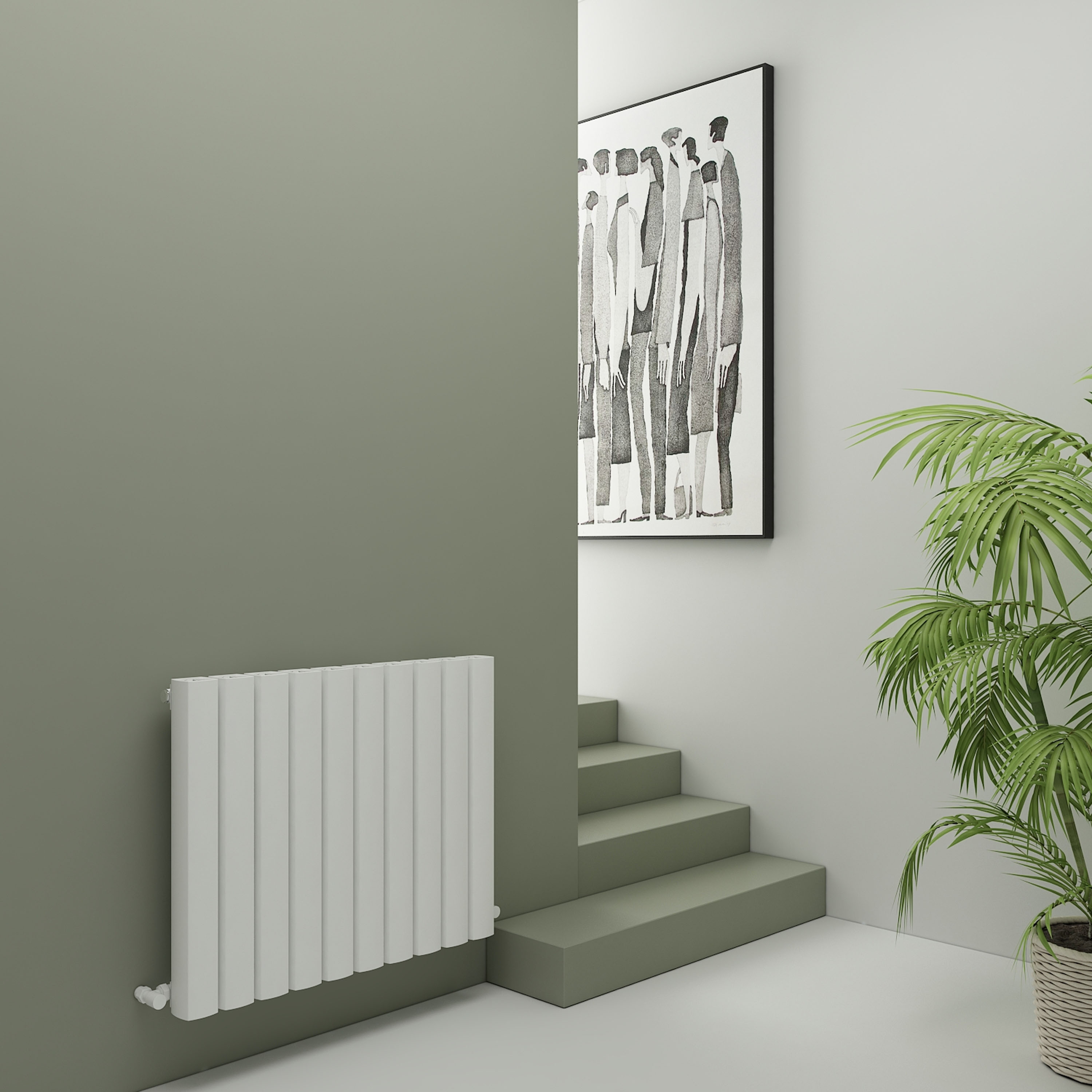 Carisa Vesta Oval Single Panel Horizontal Aluminium Radiator
