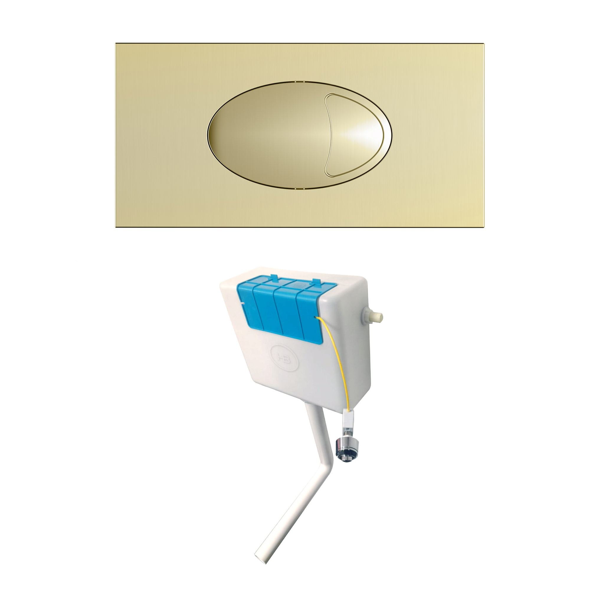 Drench Dual Flush Concealed Cistern with Dual Flush Plate