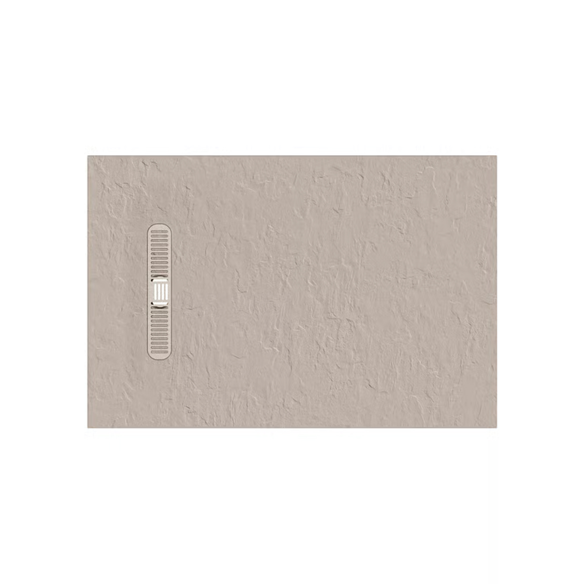 Crosswater Vito 25mm Dolomite Stone Resin Textured Rectangular Shower Tray with Linear Waste Cover