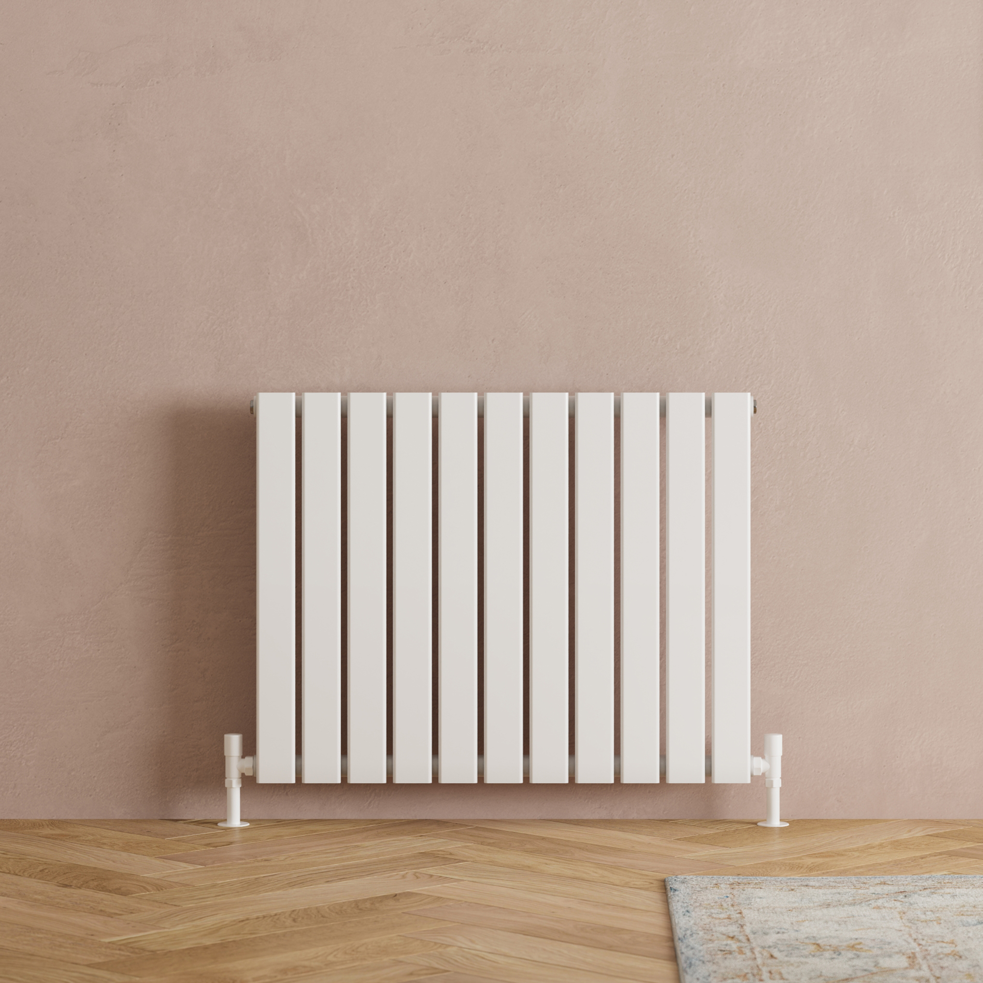 Toasty Radiance White Flat Panel Horizontal Radiator