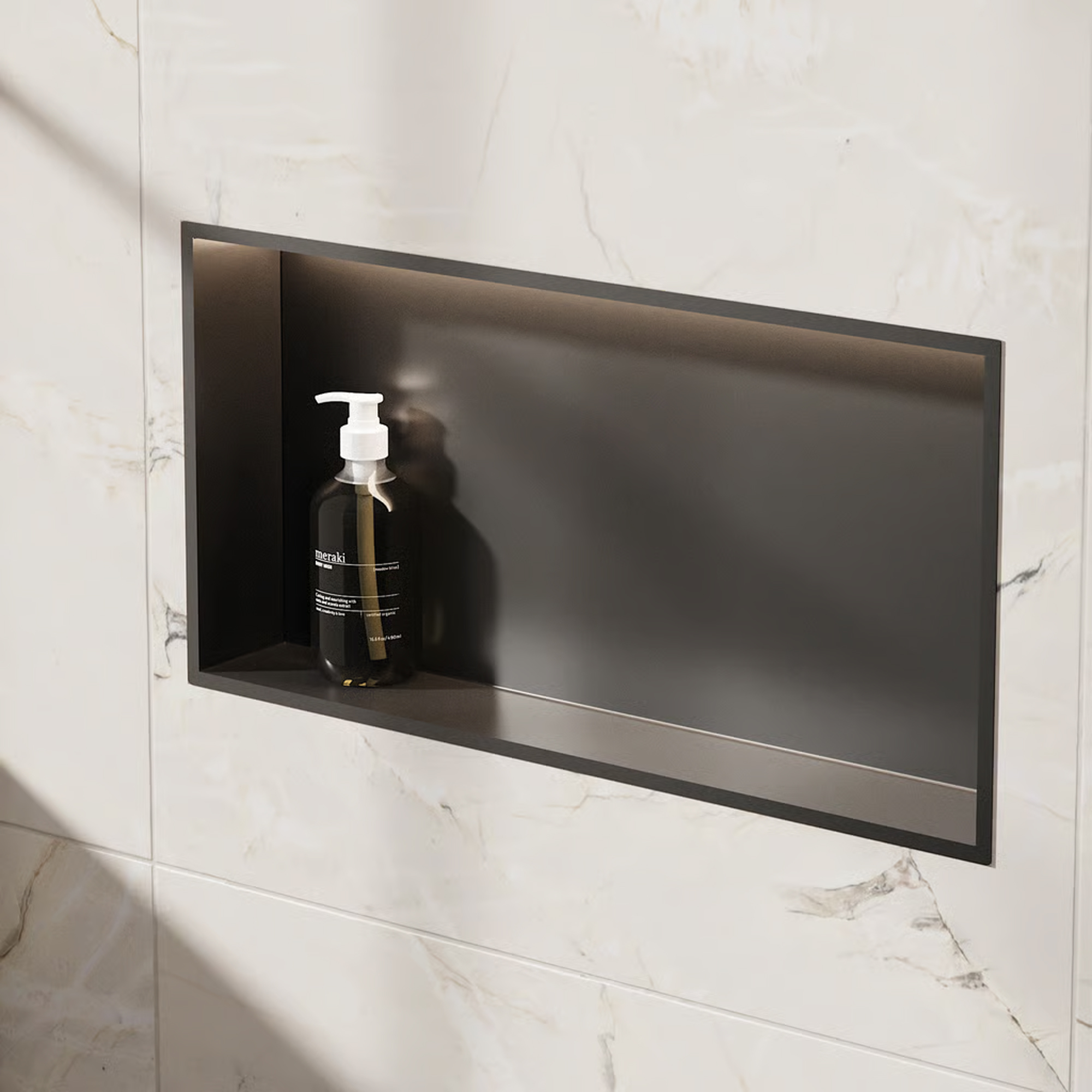 Crosswater Inset LED Illuminated Shower Niche - 610 x 305mm