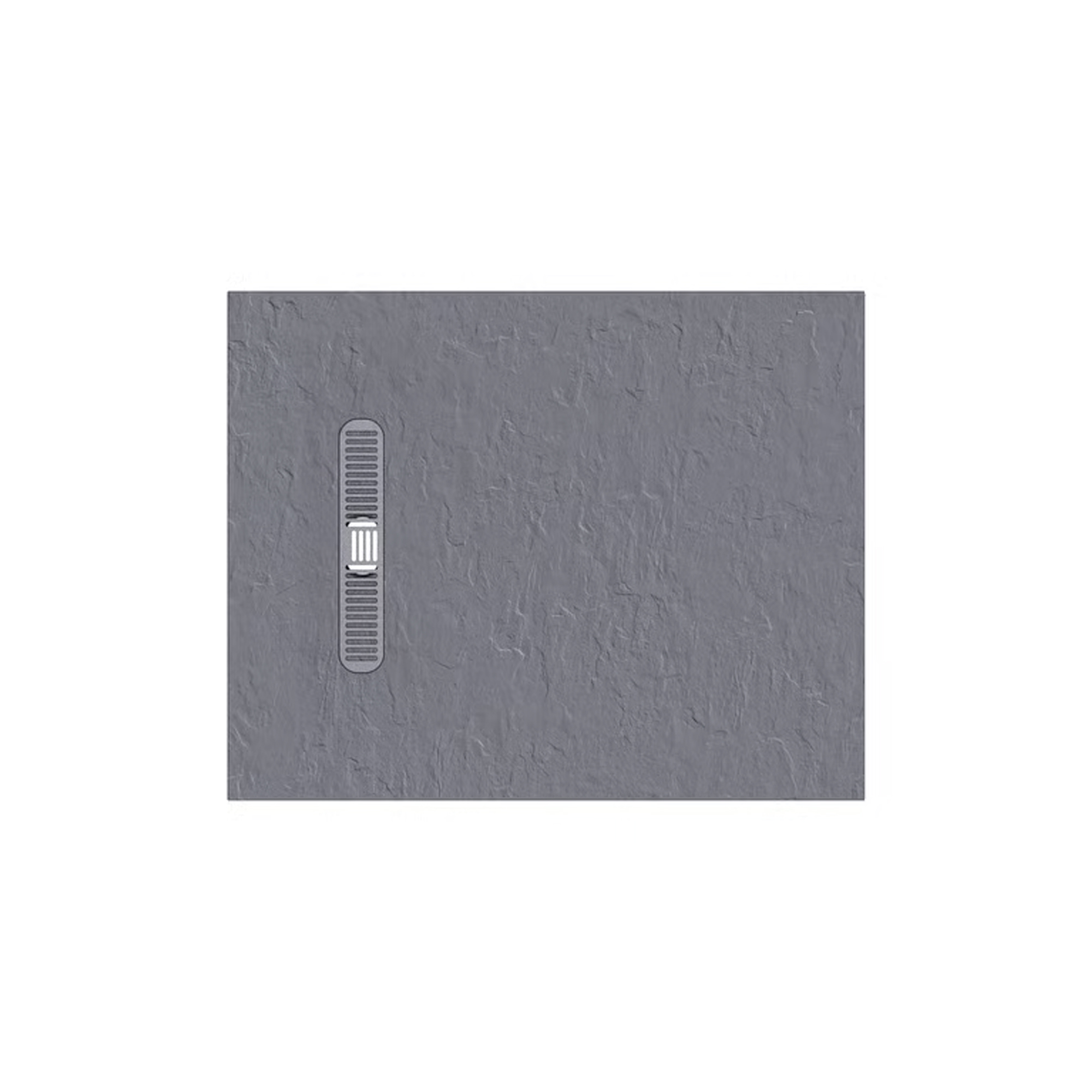 Crosswater Vito 25mm Dolomite Stone Resin Textured Rectangular Shower Tray with Linear Waste Cover