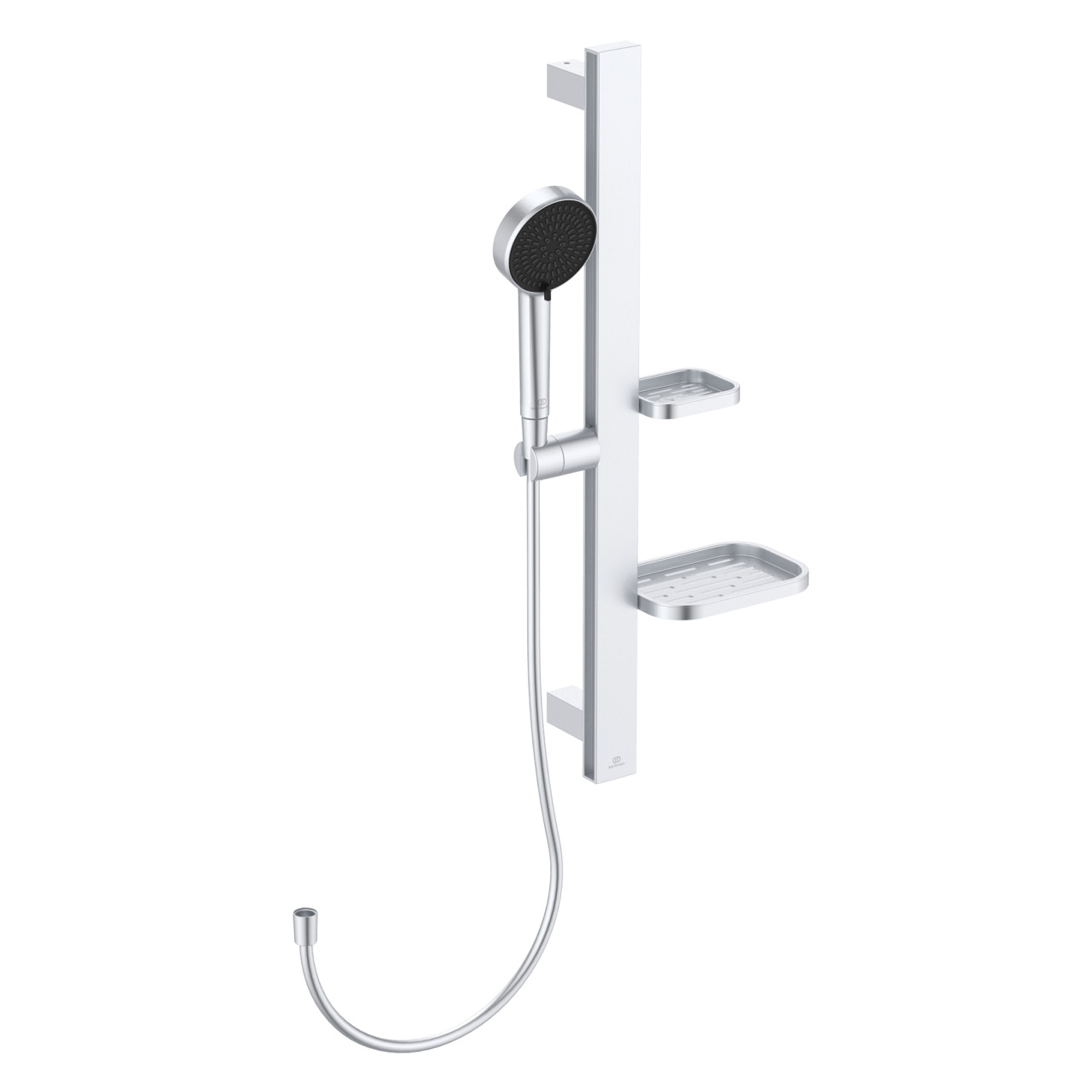 Ideal Standard Idealrain Alu+ Shower Rail Kit with Multi-Function Shower Handset & 2 Shelves