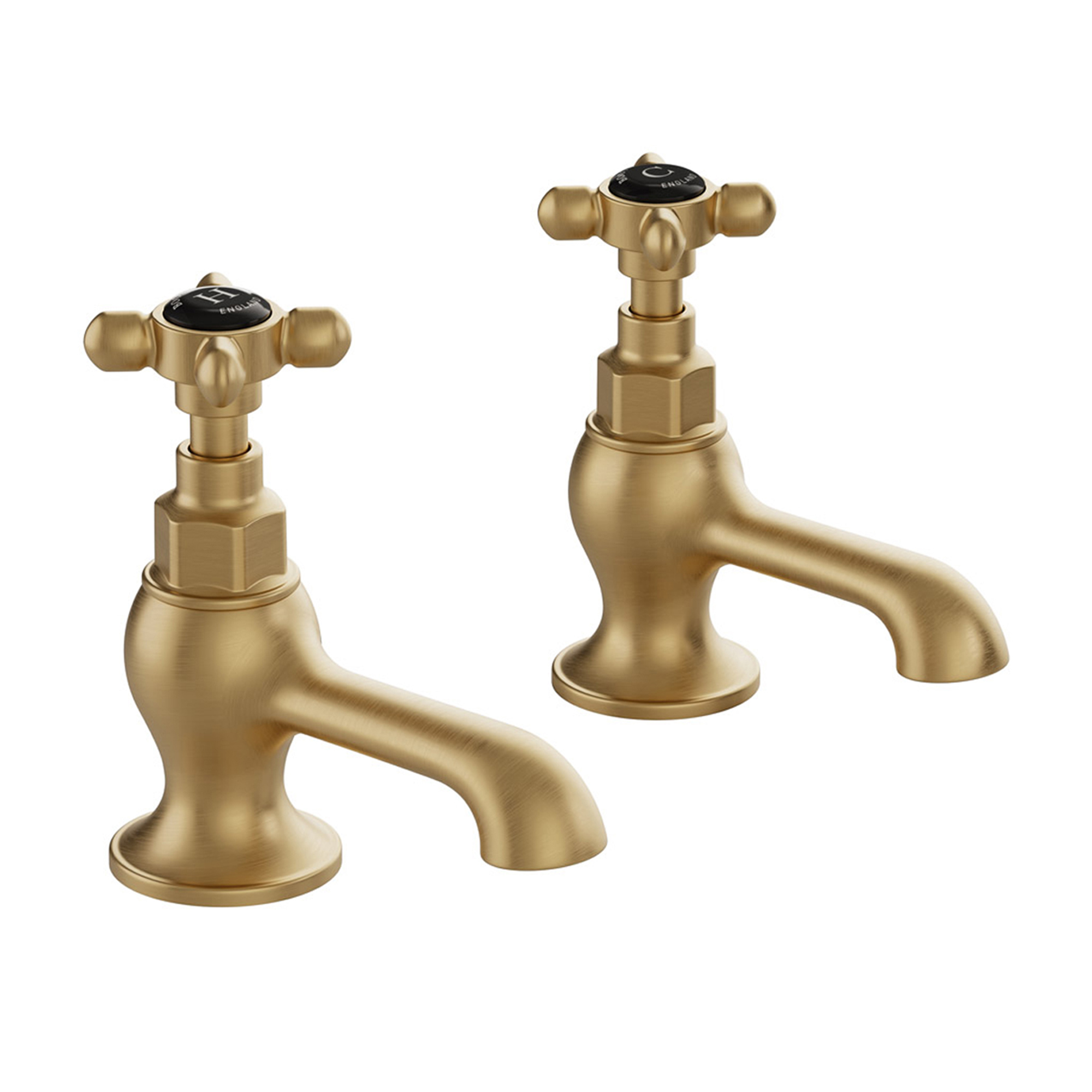 Booth & Co Axbridge Traditional Crosshead Basin Pillar Taps