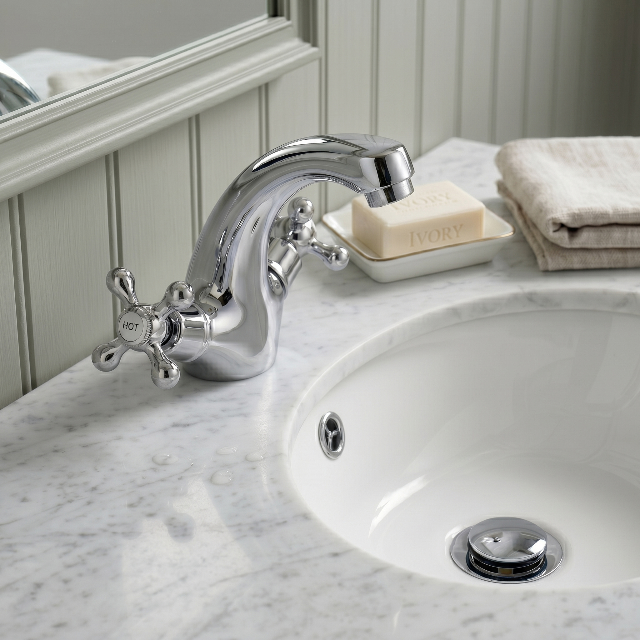Butler & Rose Carlton Traditional Mono Basin Mixer With Free Waste
