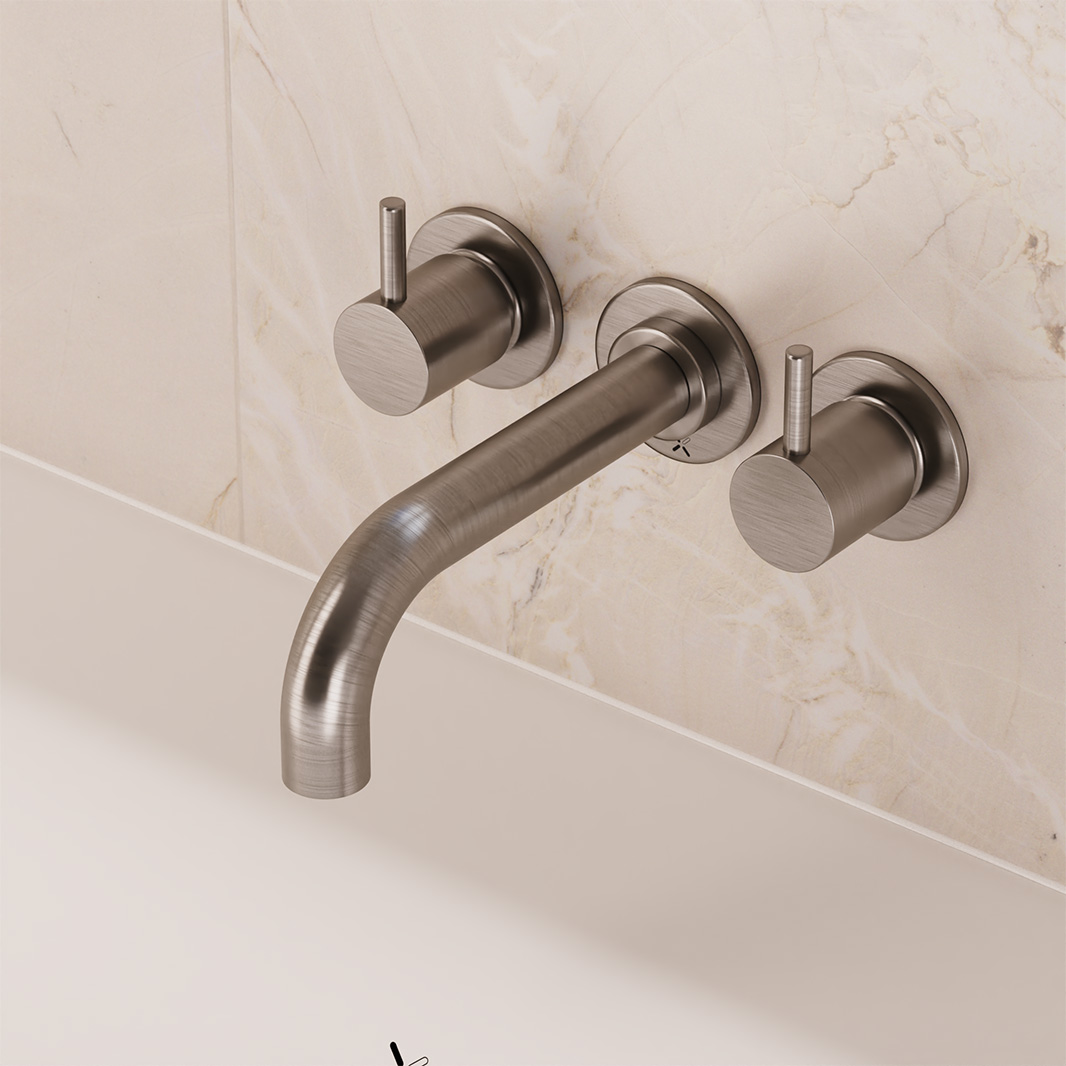 Crosswater MPRO 3 Hole Wall Mounted Bath Filler Tap