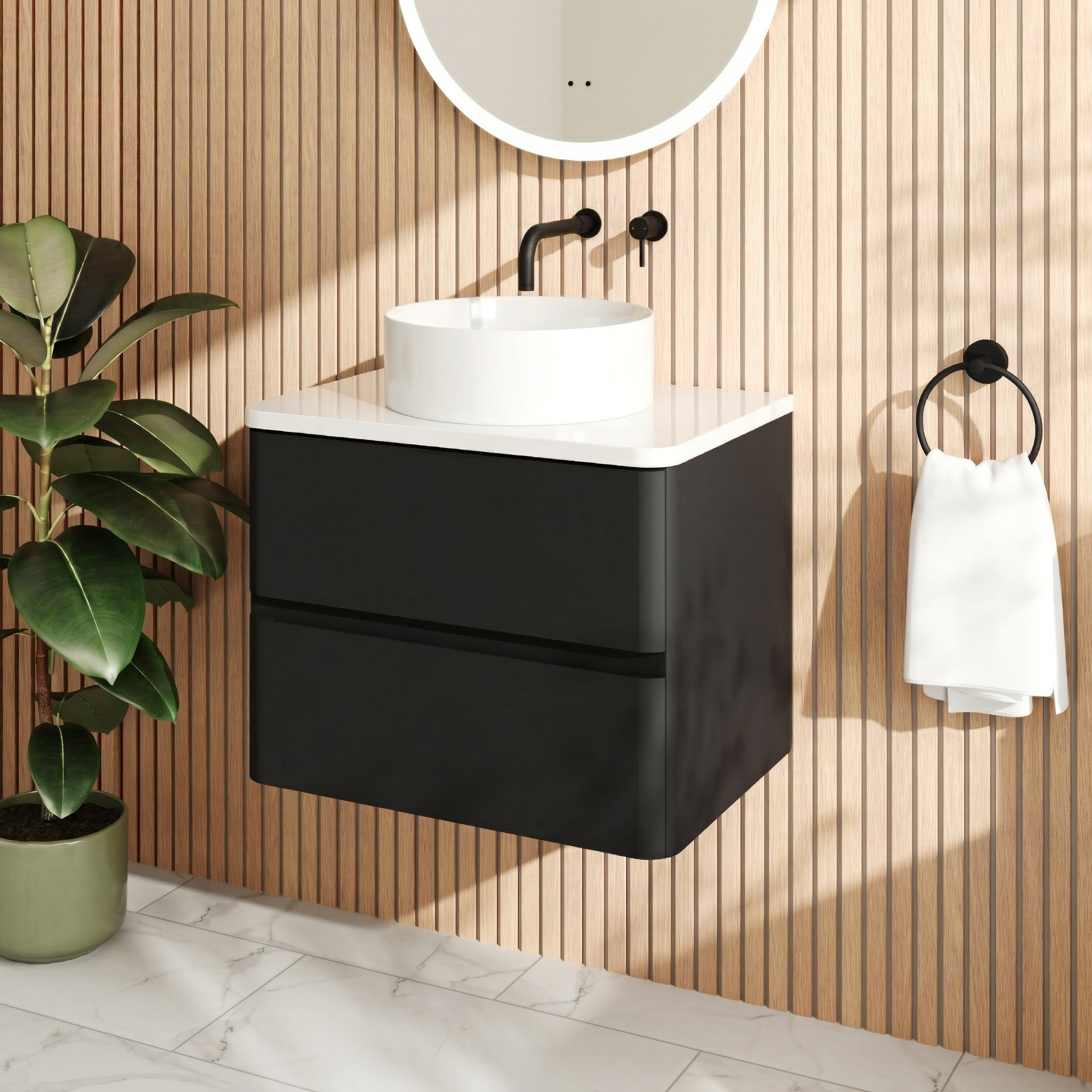 Drench Origin 600mm Wall Mounted Vanity Unit & Countertop