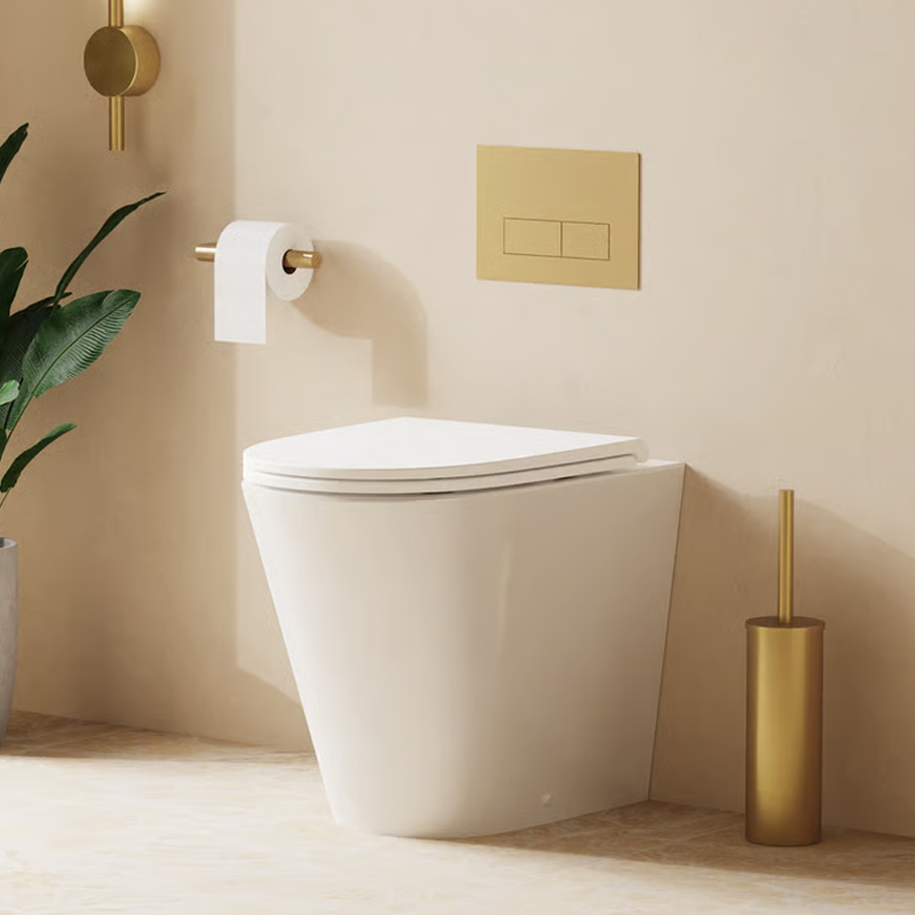 Crosswater Mada Round Back to Wall Rimless Toilet & Soft Close Seat