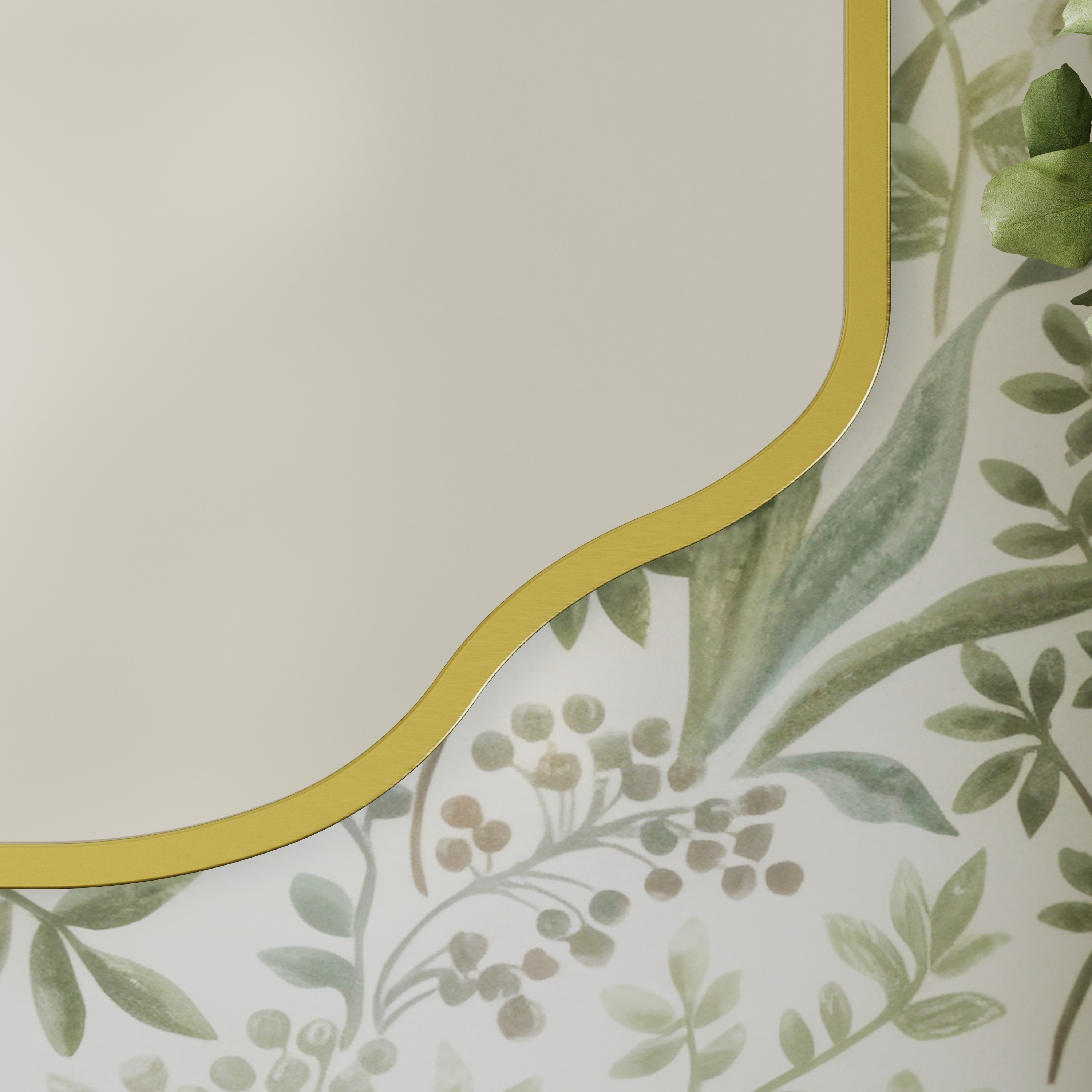 Butler & Rose Primrose Curved Rectangle Framed Mirror - 600 x 750mm