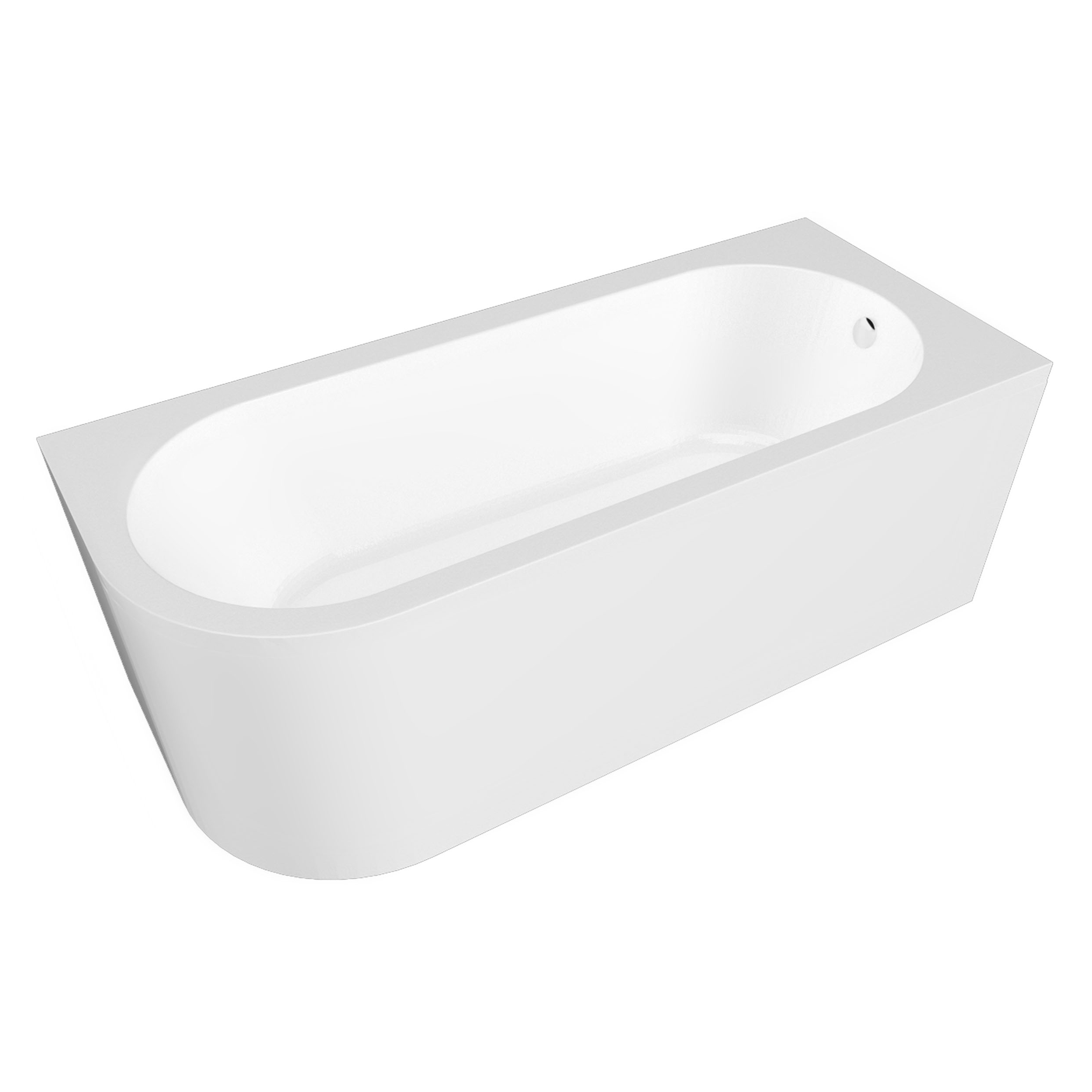 Armourcast Reinforced J-Shaped Single Ended Corner Bath & Panel - 1700mm