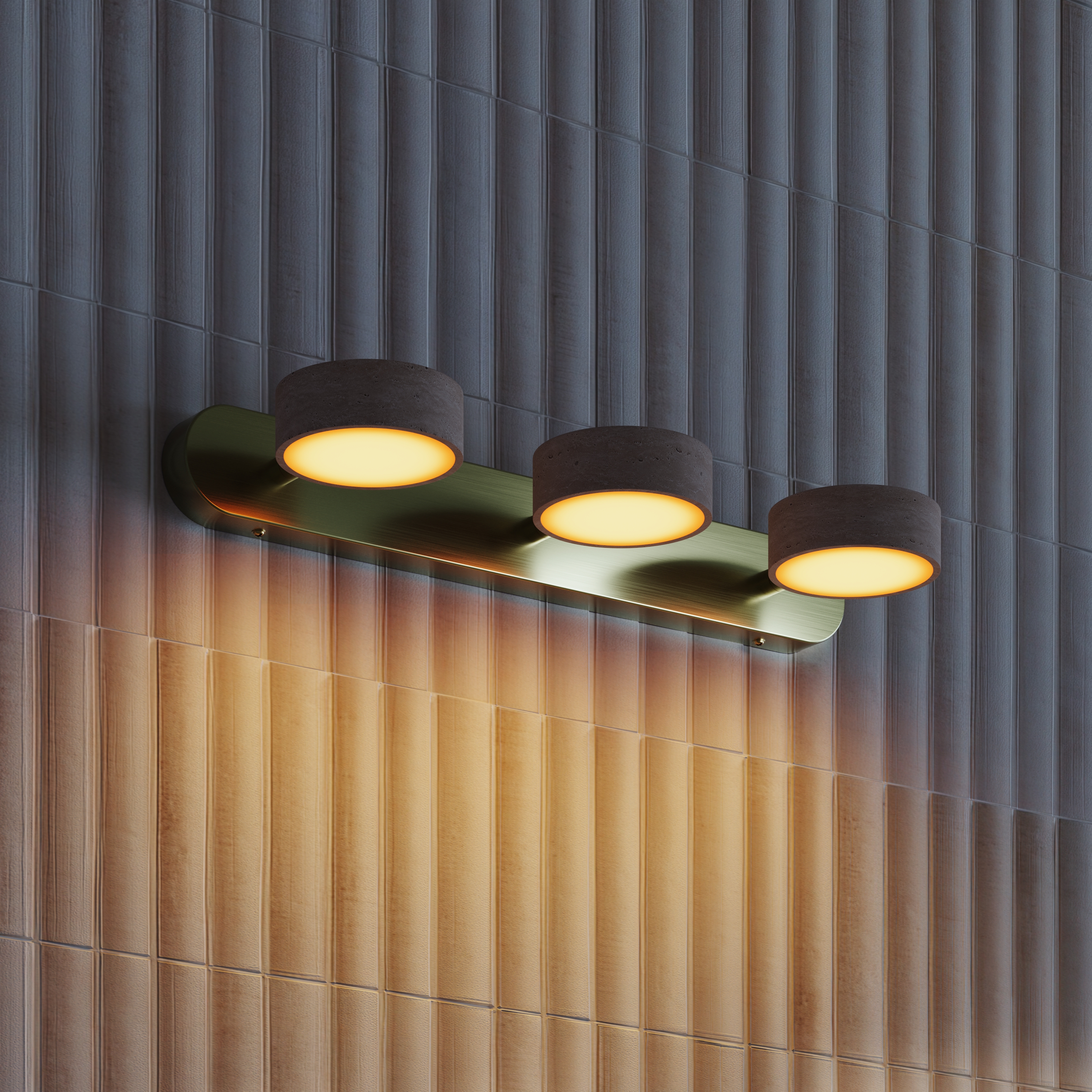 Drench Trio Stone Wall Light