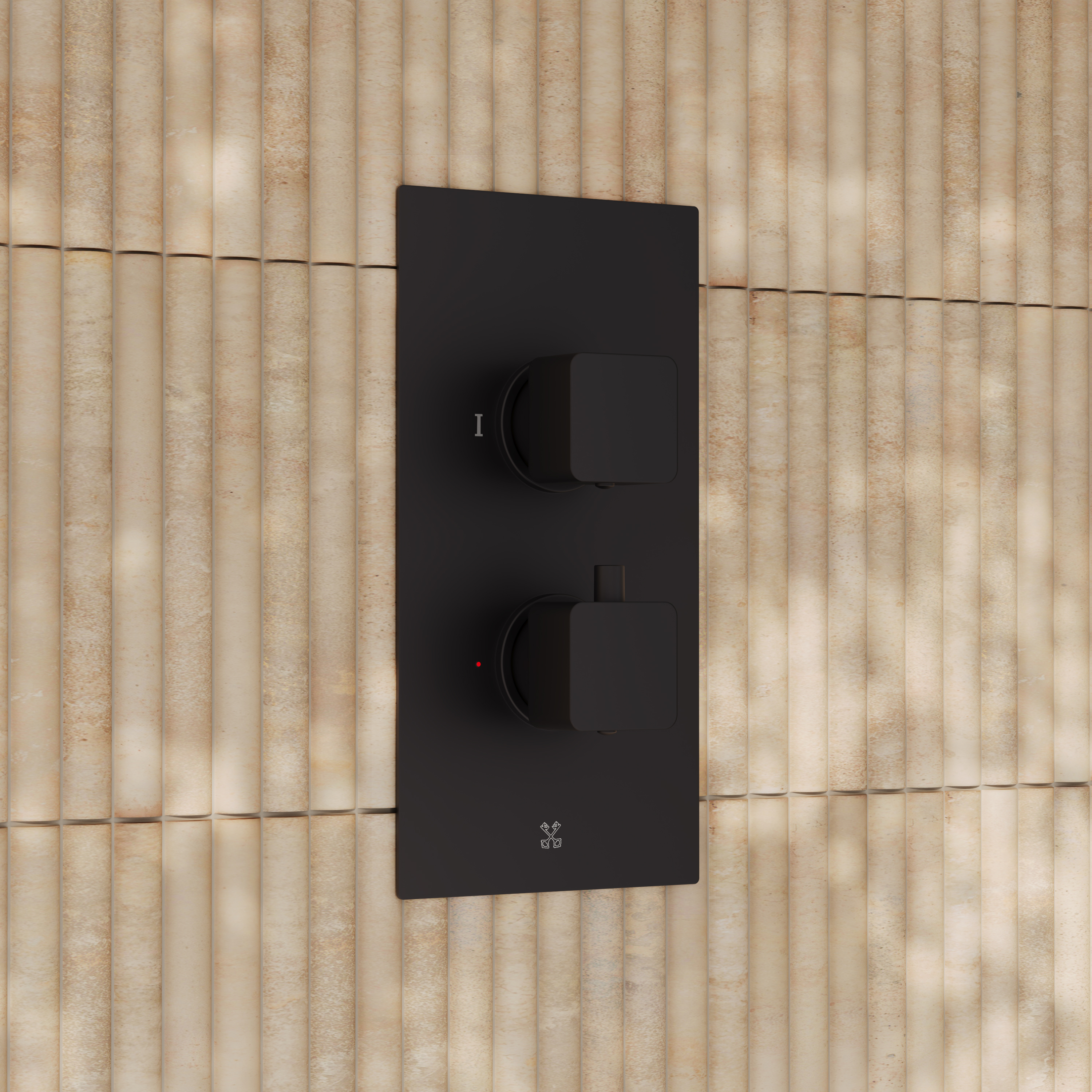 Core Portrait 1 Outlet Concealed Valve & Fixed Wall Mounted Square Shower Head