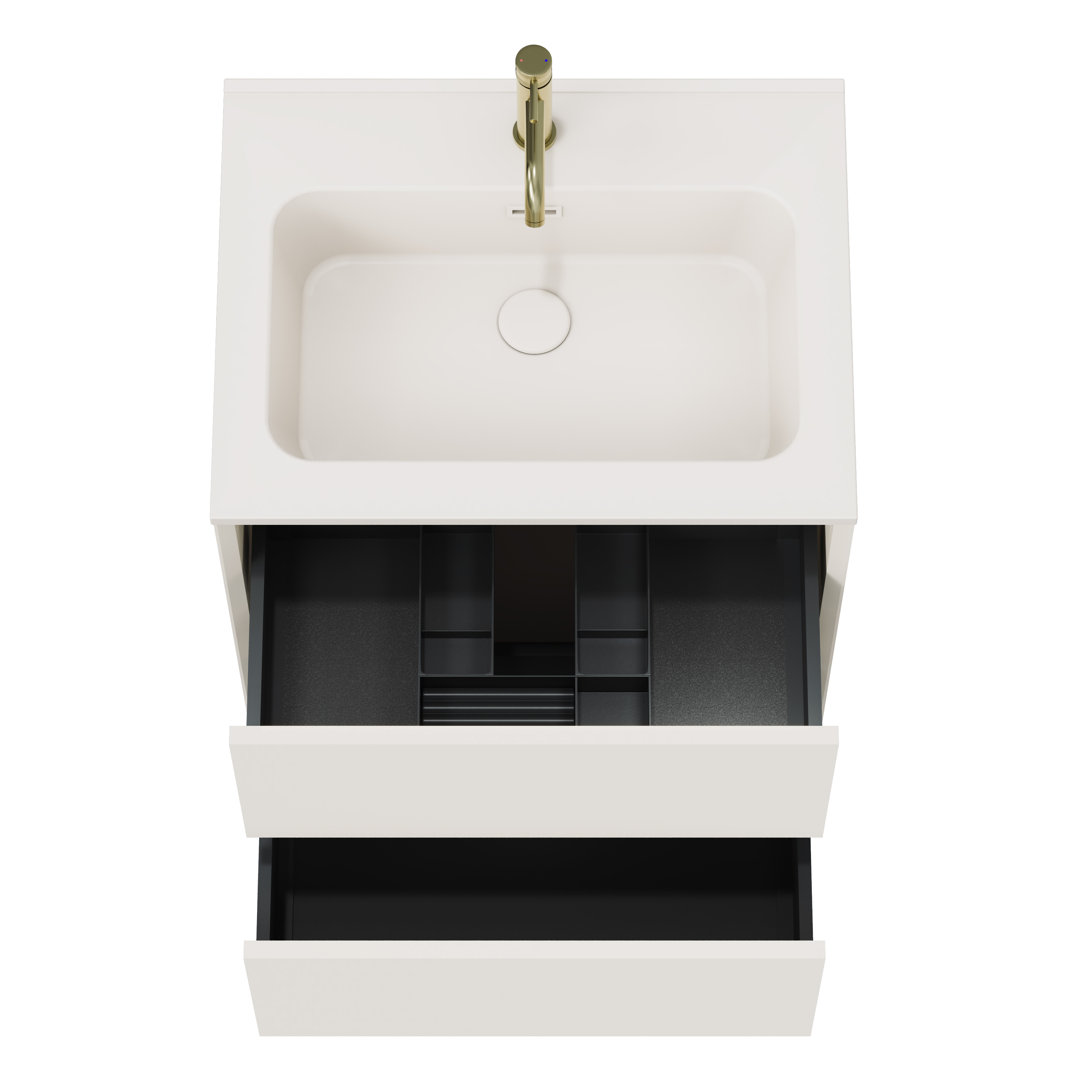 Oslo 600mm Wall Mounted Vanity Unit & Matt White Basin