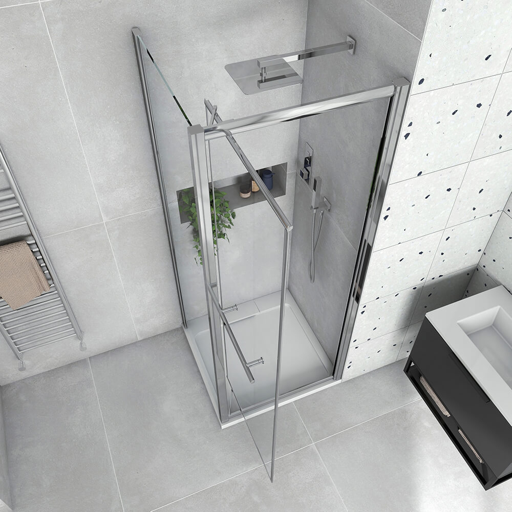 Harbour i8 Easy Clean Infold 8mm Shower Door & Optional Side Panel
