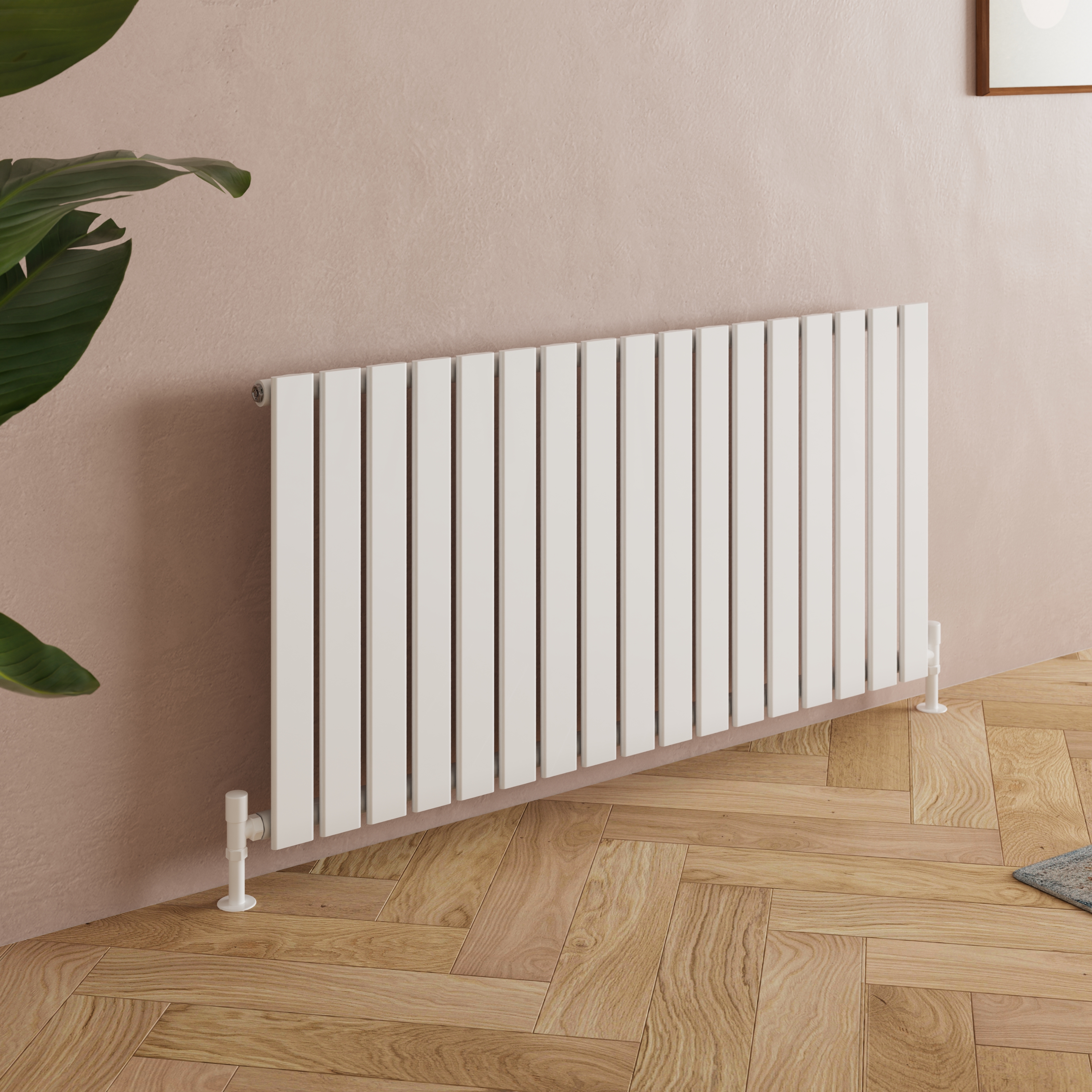 Toasty Radiance White Flat Panel Horizontal Radiator