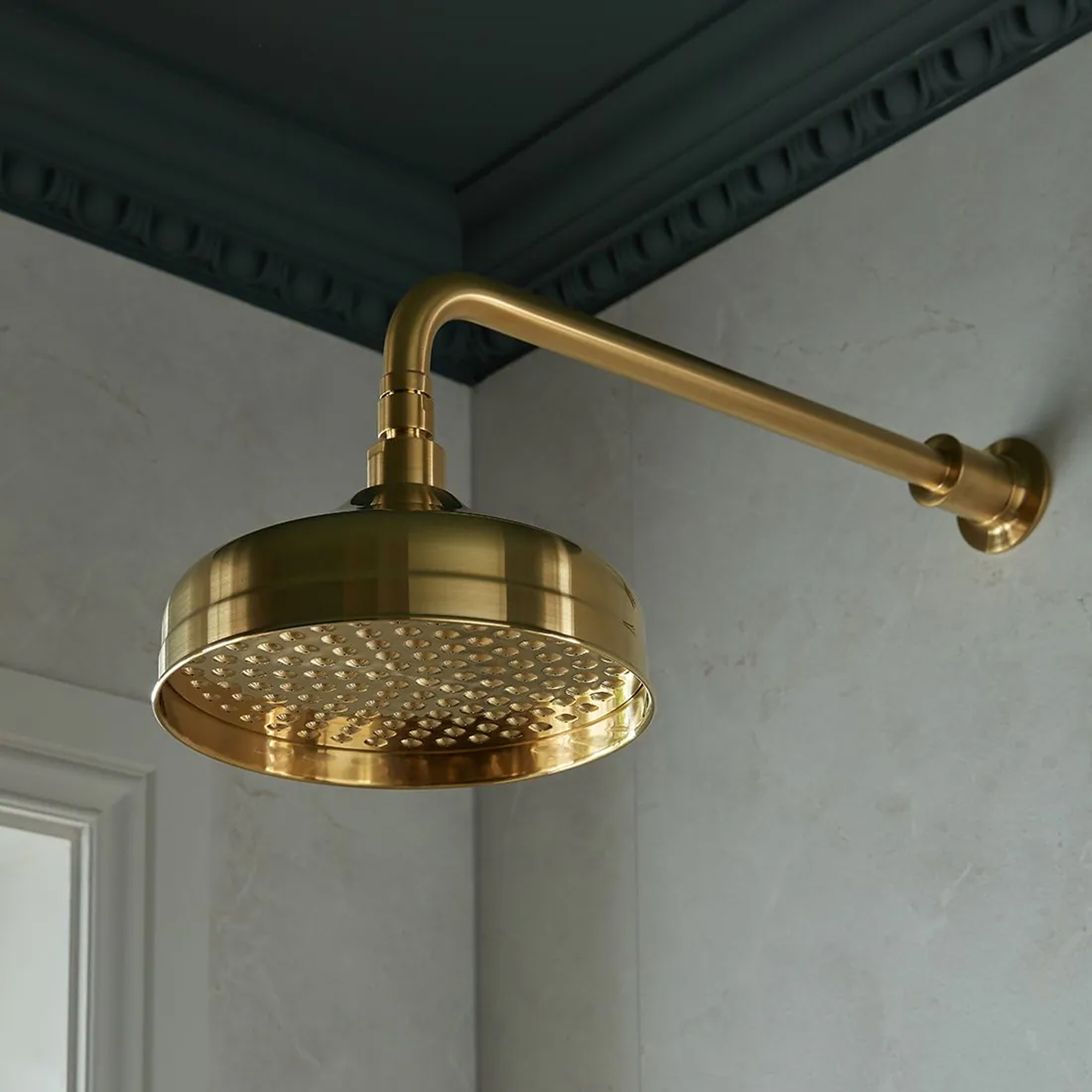 Booth & Co Axbridge Traditional Wall Mounted Round 200mm Shower Head & Arm