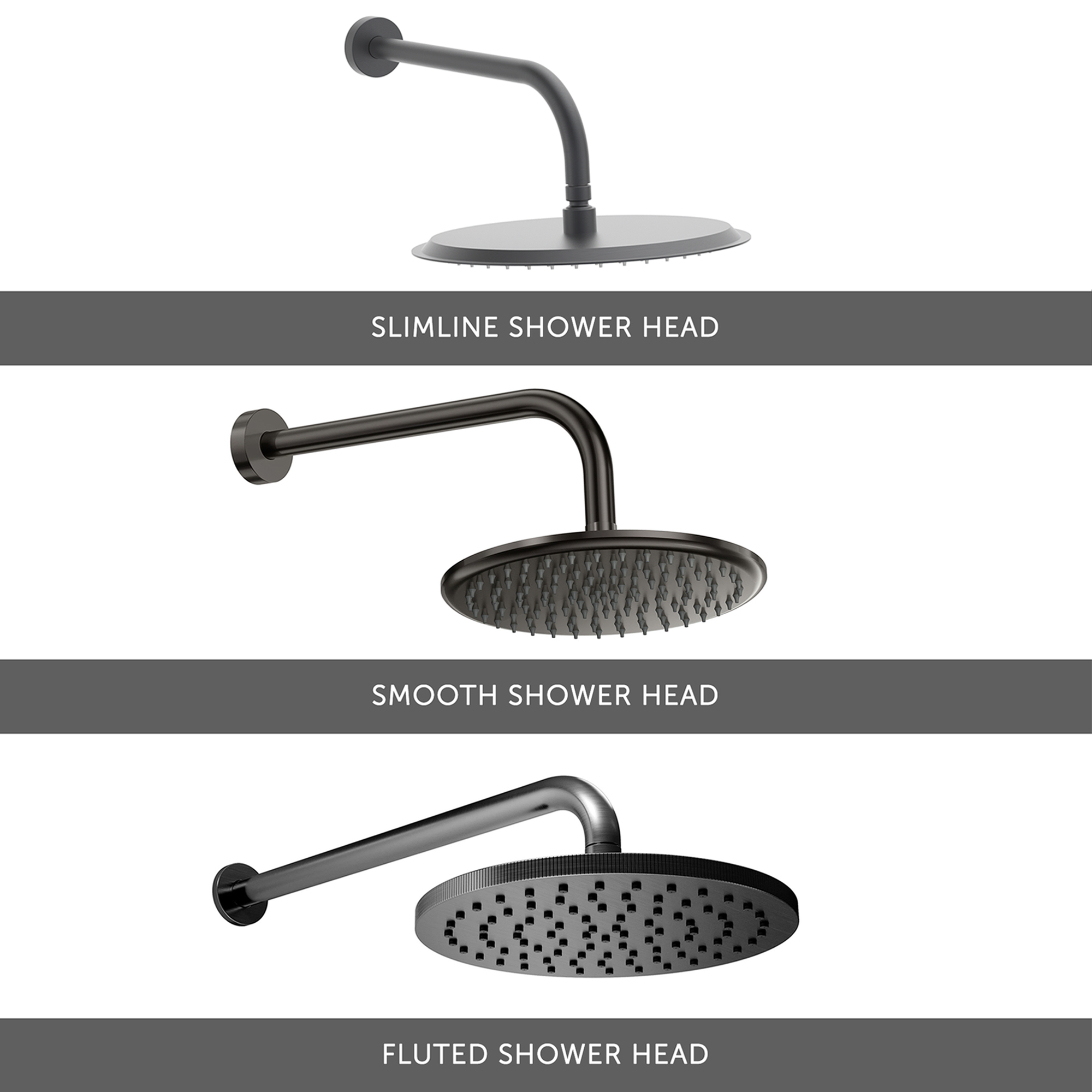 Core Shower Package with 2 Outlet Manual Valve, Fixed Wall Mounted Shower Head & Fluted Handset Slide Rail Kit