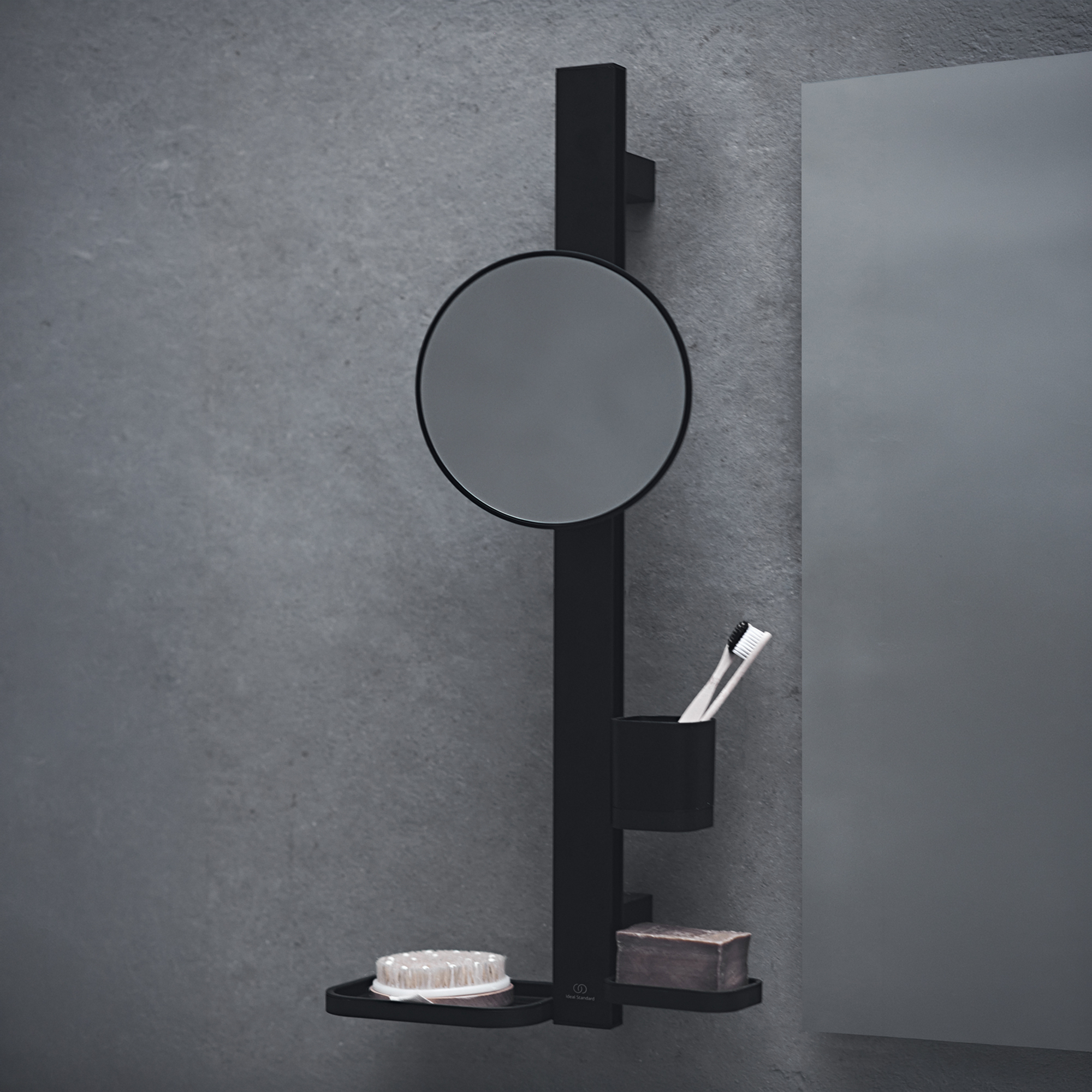 Ideal Standard Alu+ 200mm Magnifying Mirror & Beauty Bar