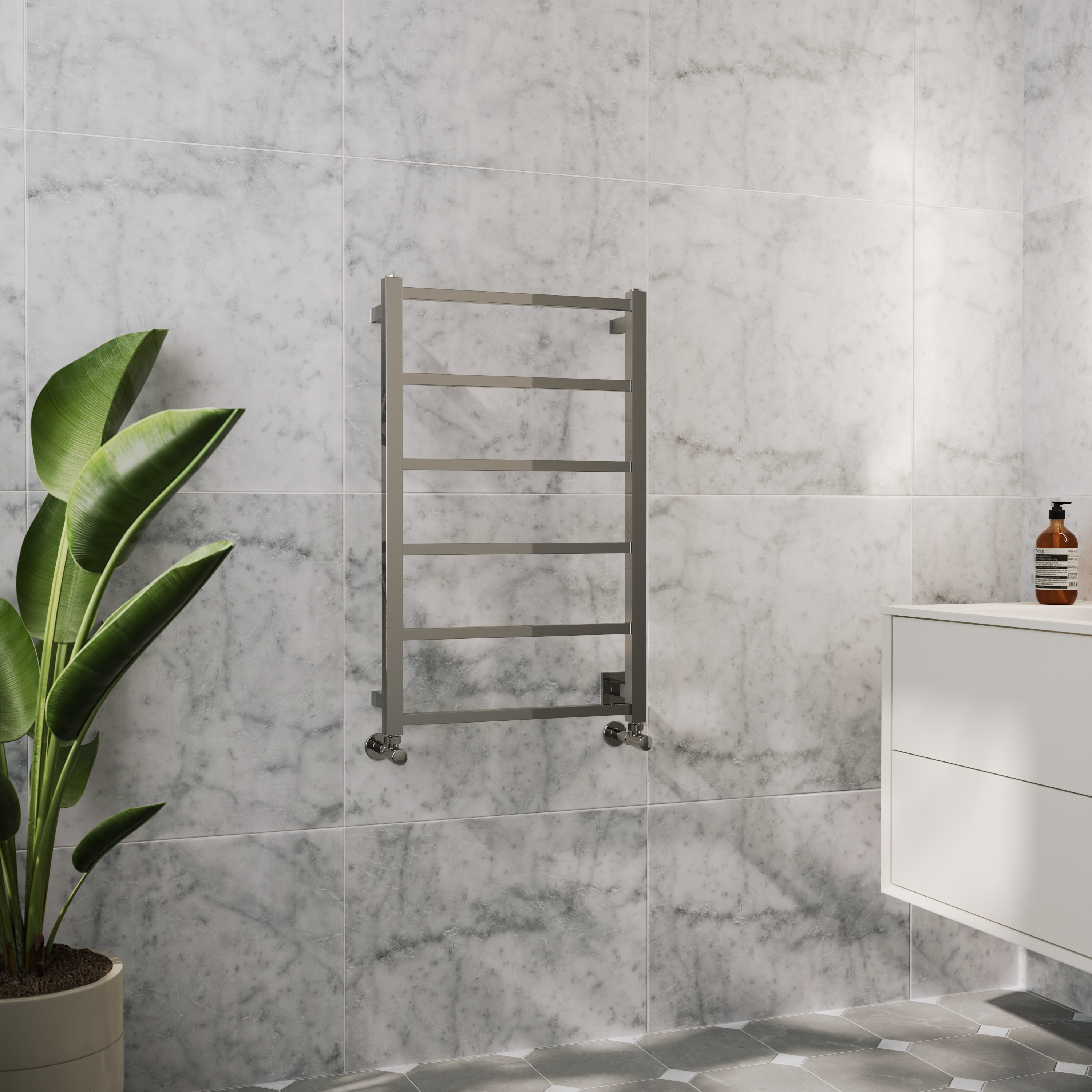 Toasty Arcus Polished Stainless Steel Electric Heated Towel Rail