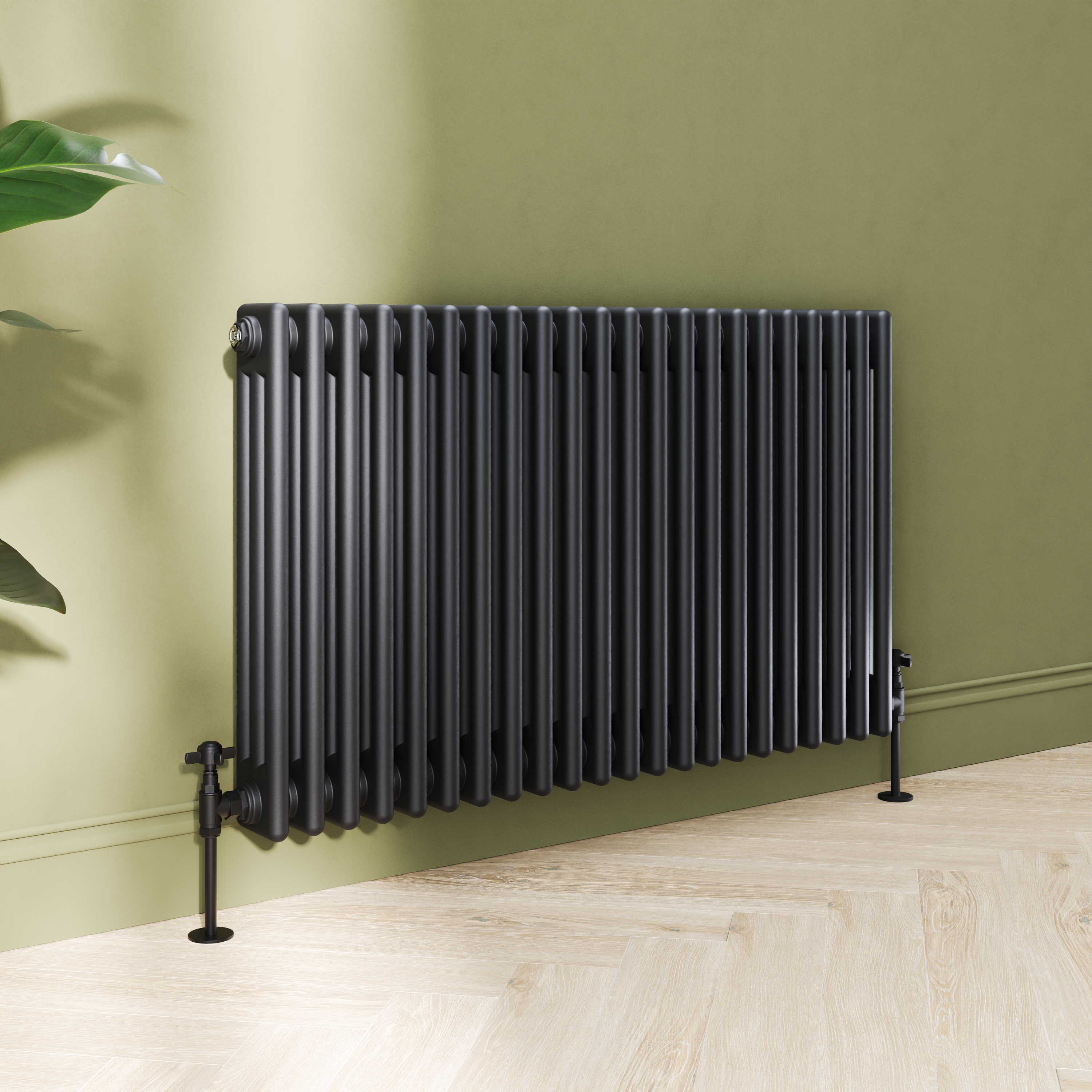 Toasty Ardleigh Matt Black Horizontal Column Radiator