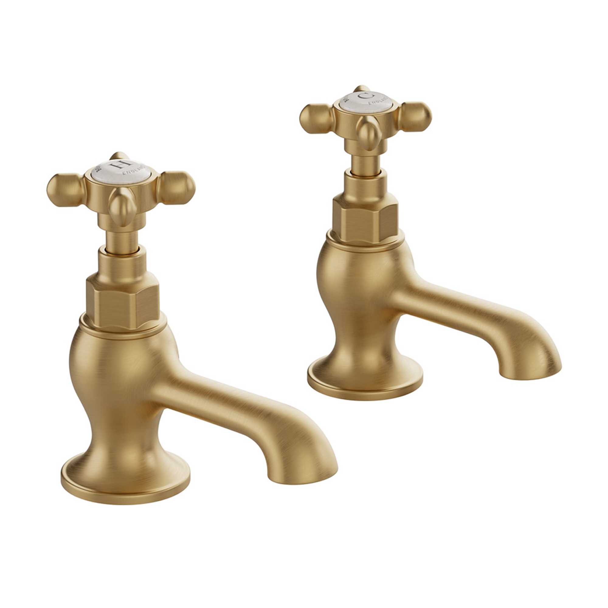 Booth & Co Axbridge Traditional Crosshead Basin Pillar Taps
