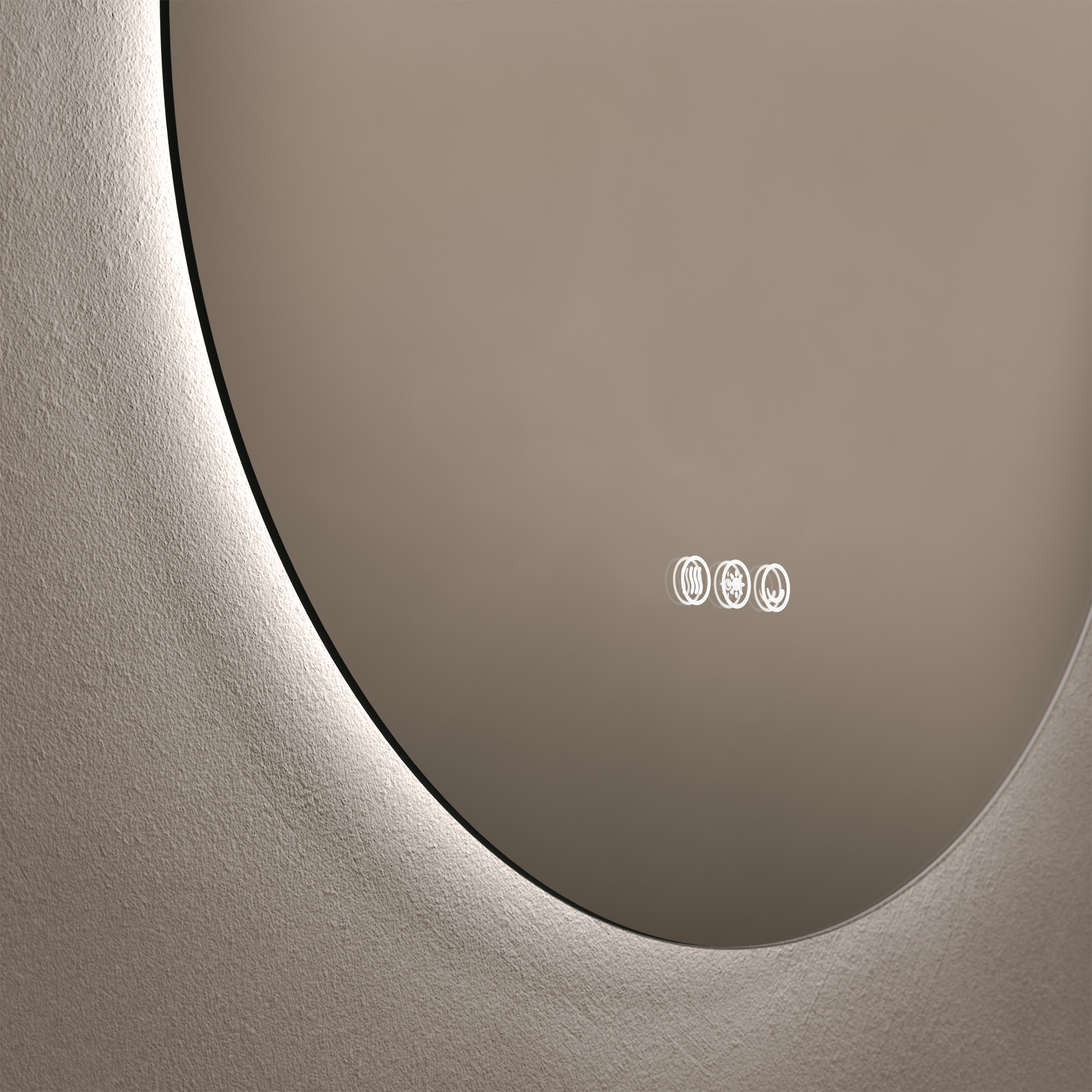 Origins Living Claris Round LED Illuminated Mirror with Demister Pad & Colour Change Lights