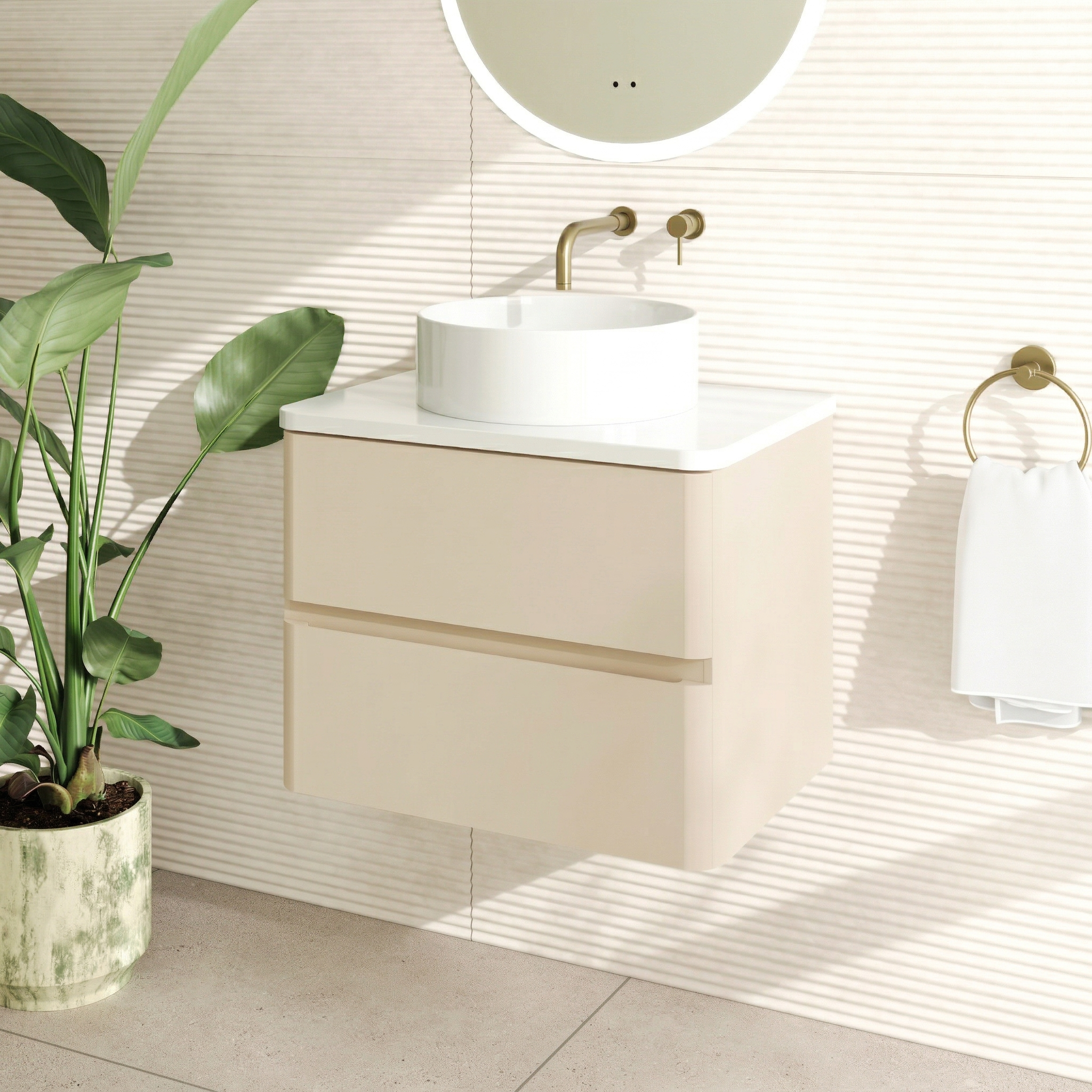 Drench Origin 600mm Wall Mounted Vanity Unit & Countertop