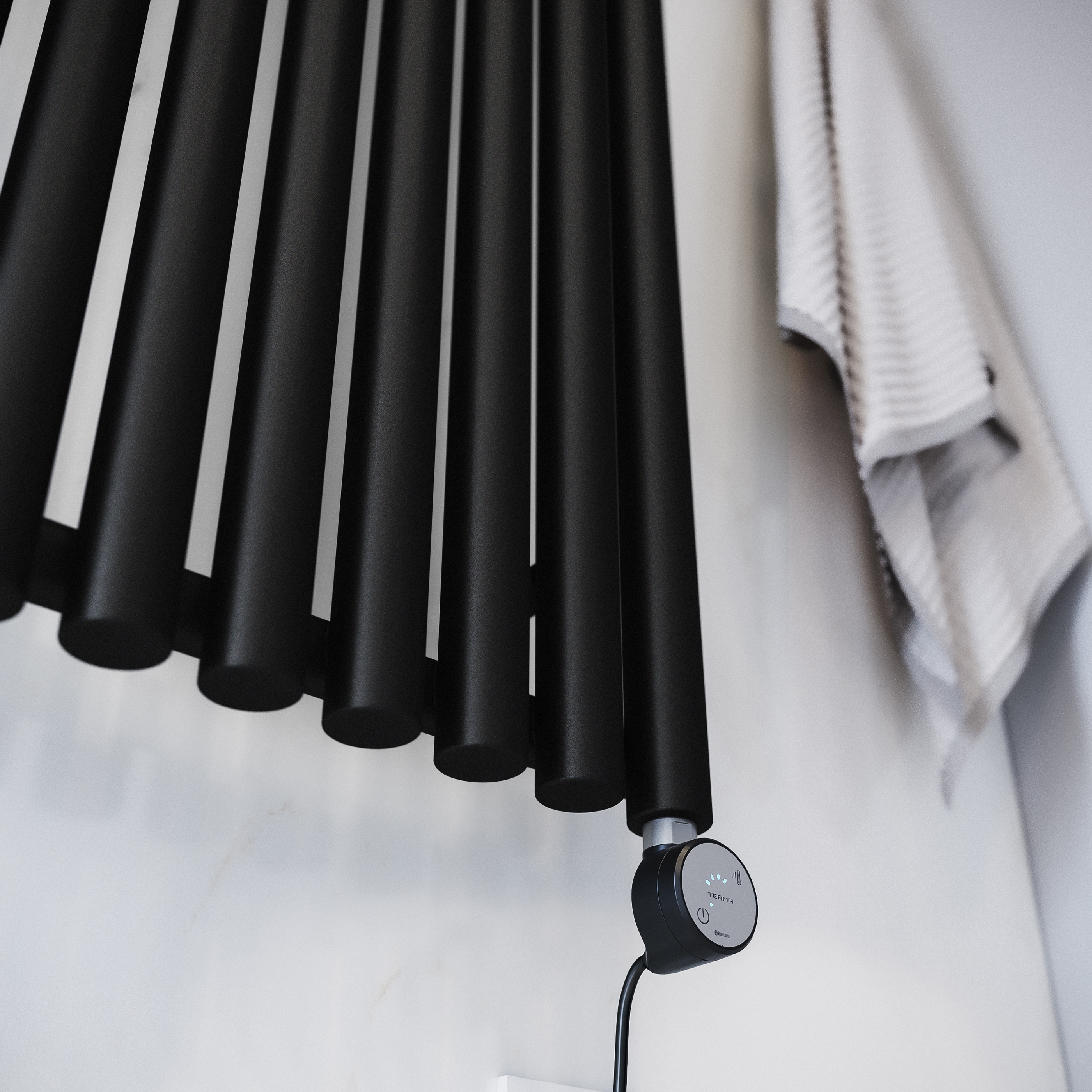 Terma Rolo Room E Single Panel Electric Radiator with MOA Blue Heating Element