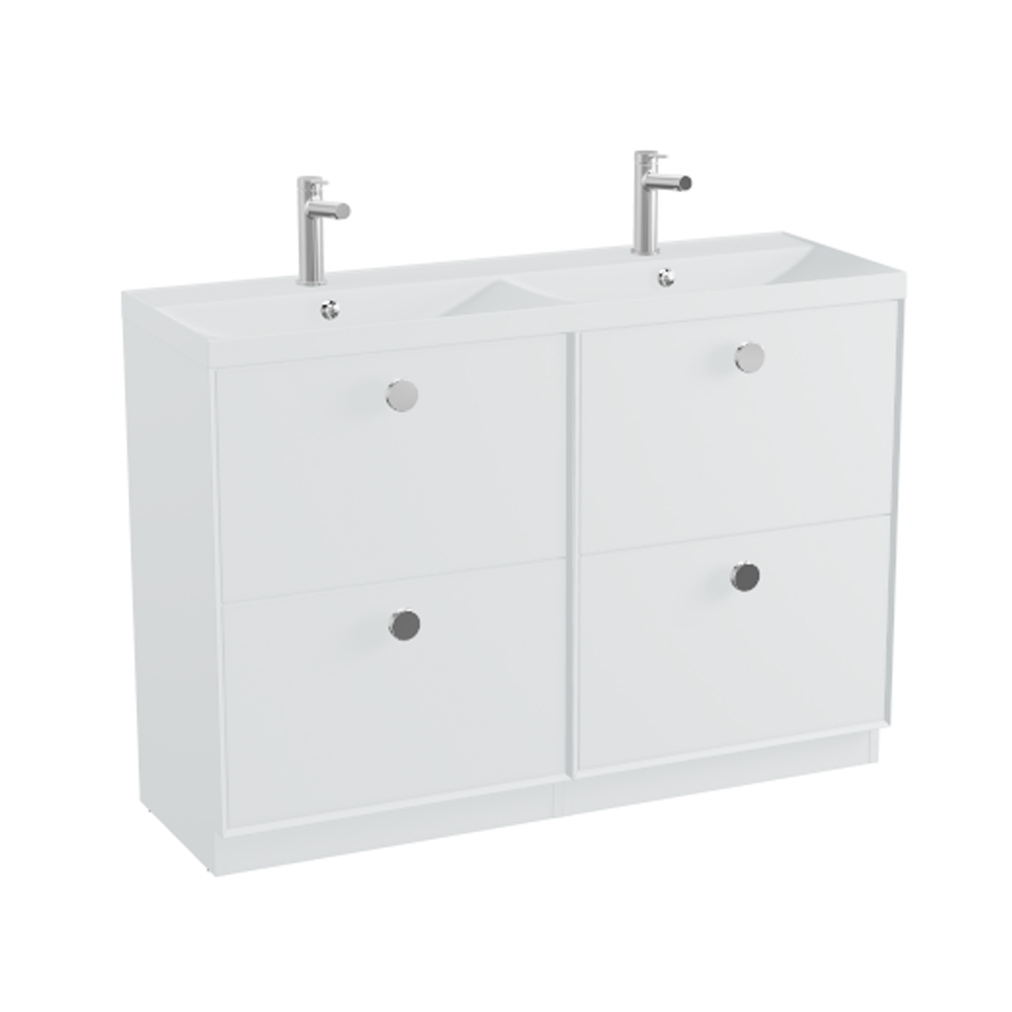 Vado Safari 1200mm Floorstanding Vanity Unit & Double Basin