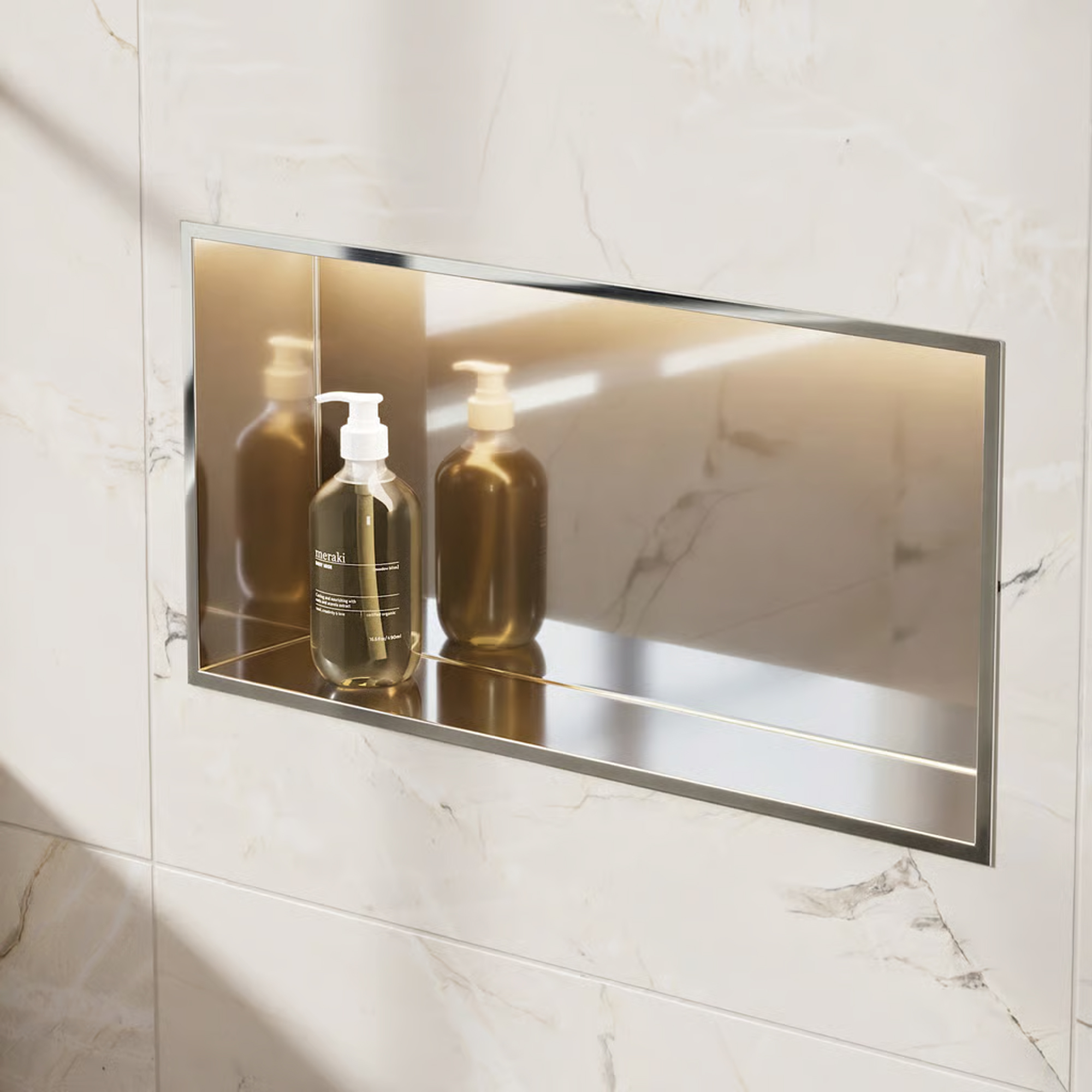 Crosswater Inset LED Illuminated Shower Niche - 610 x 305mm
