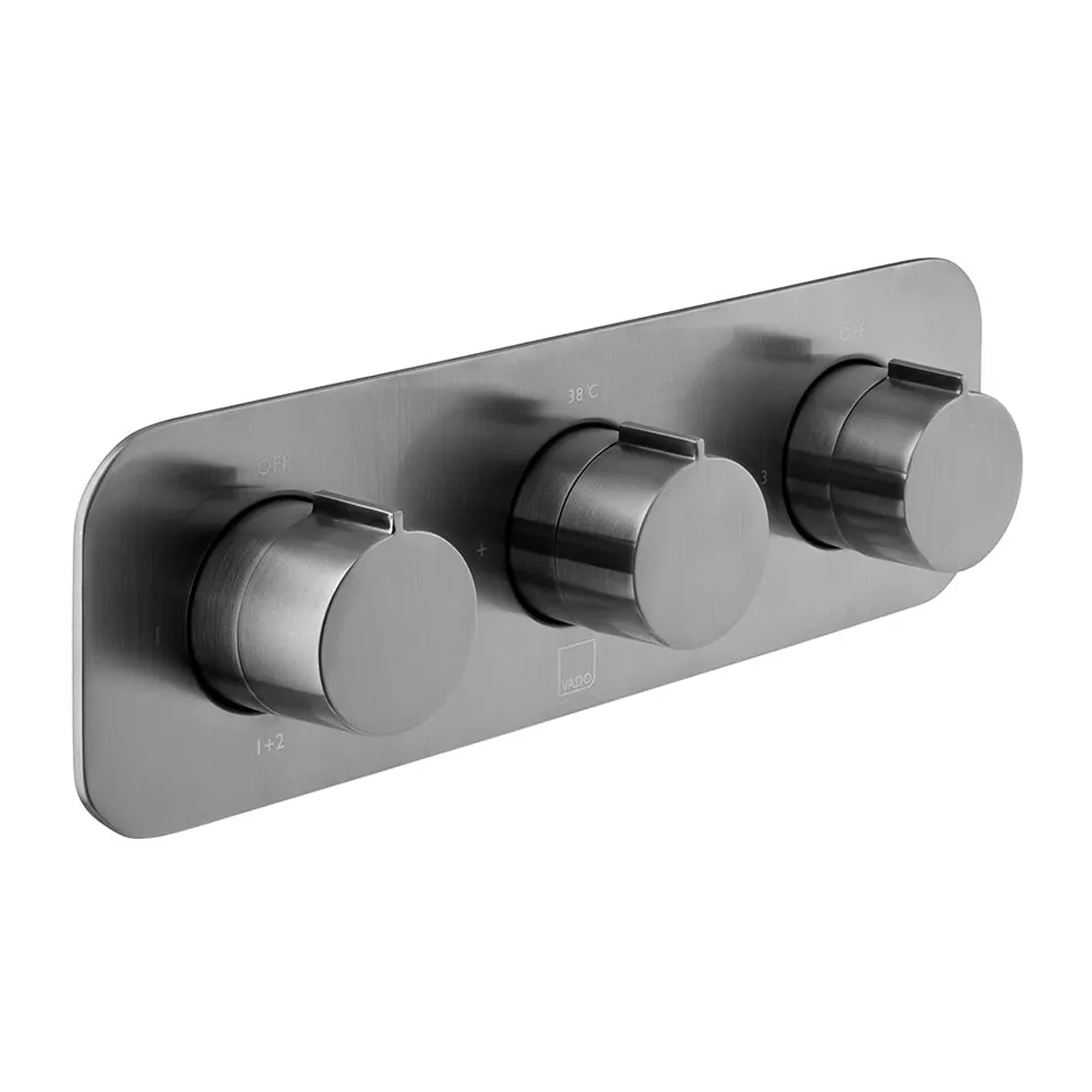 Vado Individual Tablet Altitude Horizontal 3 Outlet 3 Handle Thermostatic Concealed Shower Valve