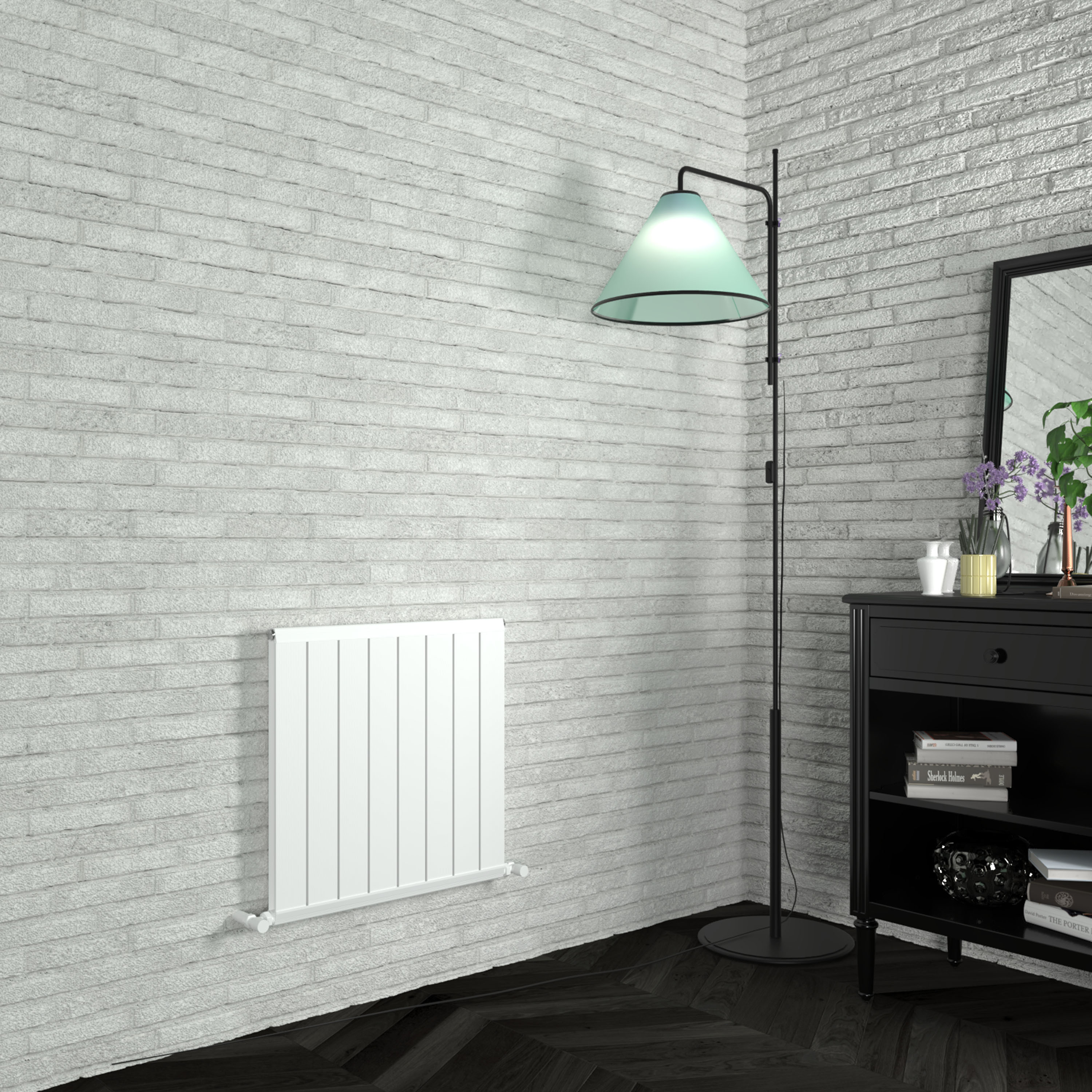 Carisa Elite Flat Panel Textured Horizontal Aluminium Radiator