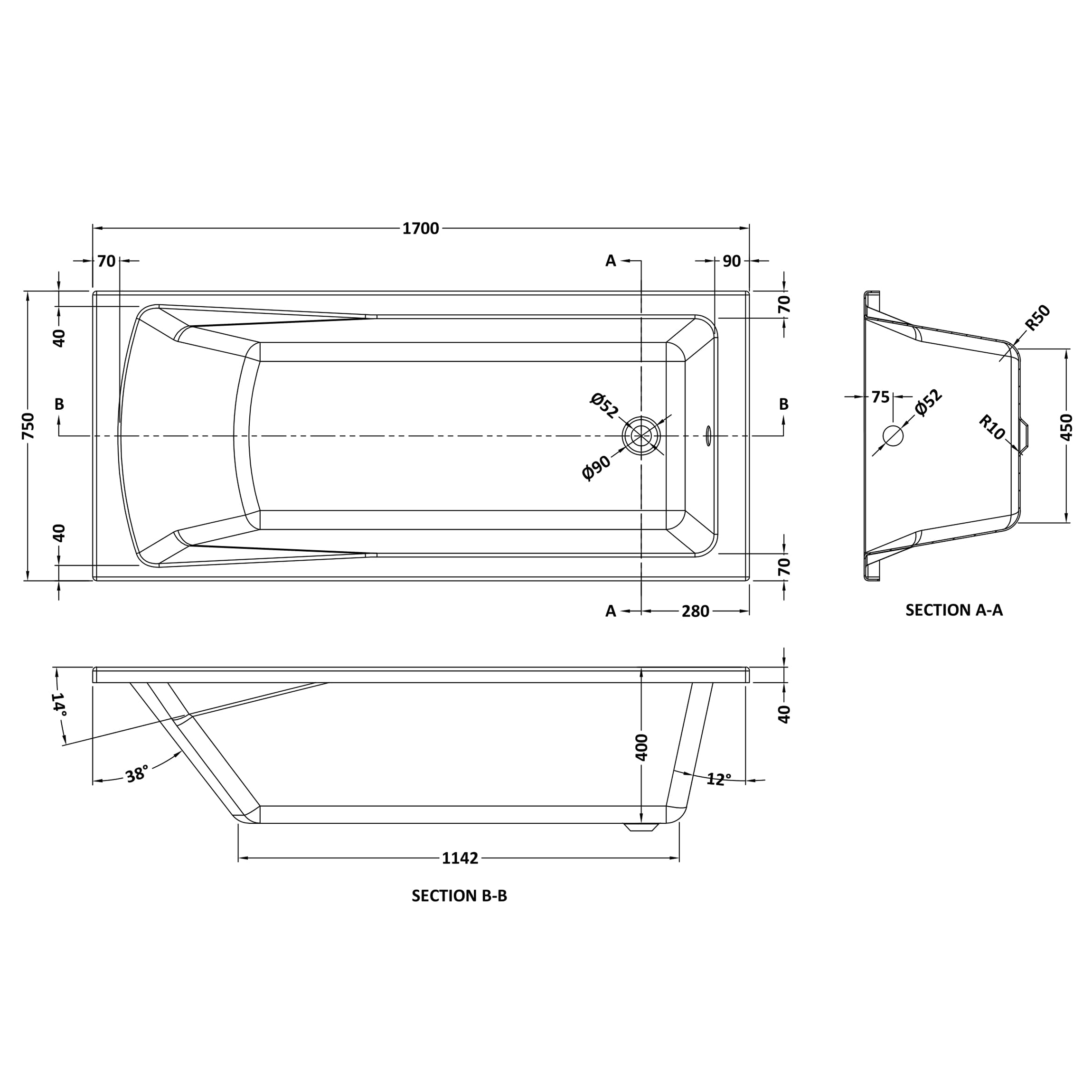 Emily Modern Bathroom Suite with Rimless Toilet 