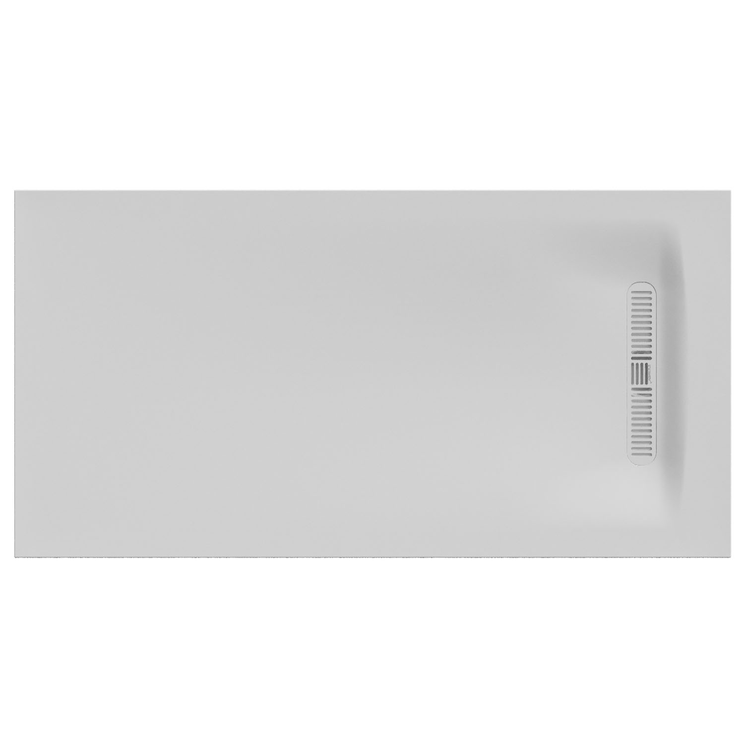 Crosswater Vito 25mm Dolomite Stone Resin Rectangular Shower Tray with Linear Waste Position