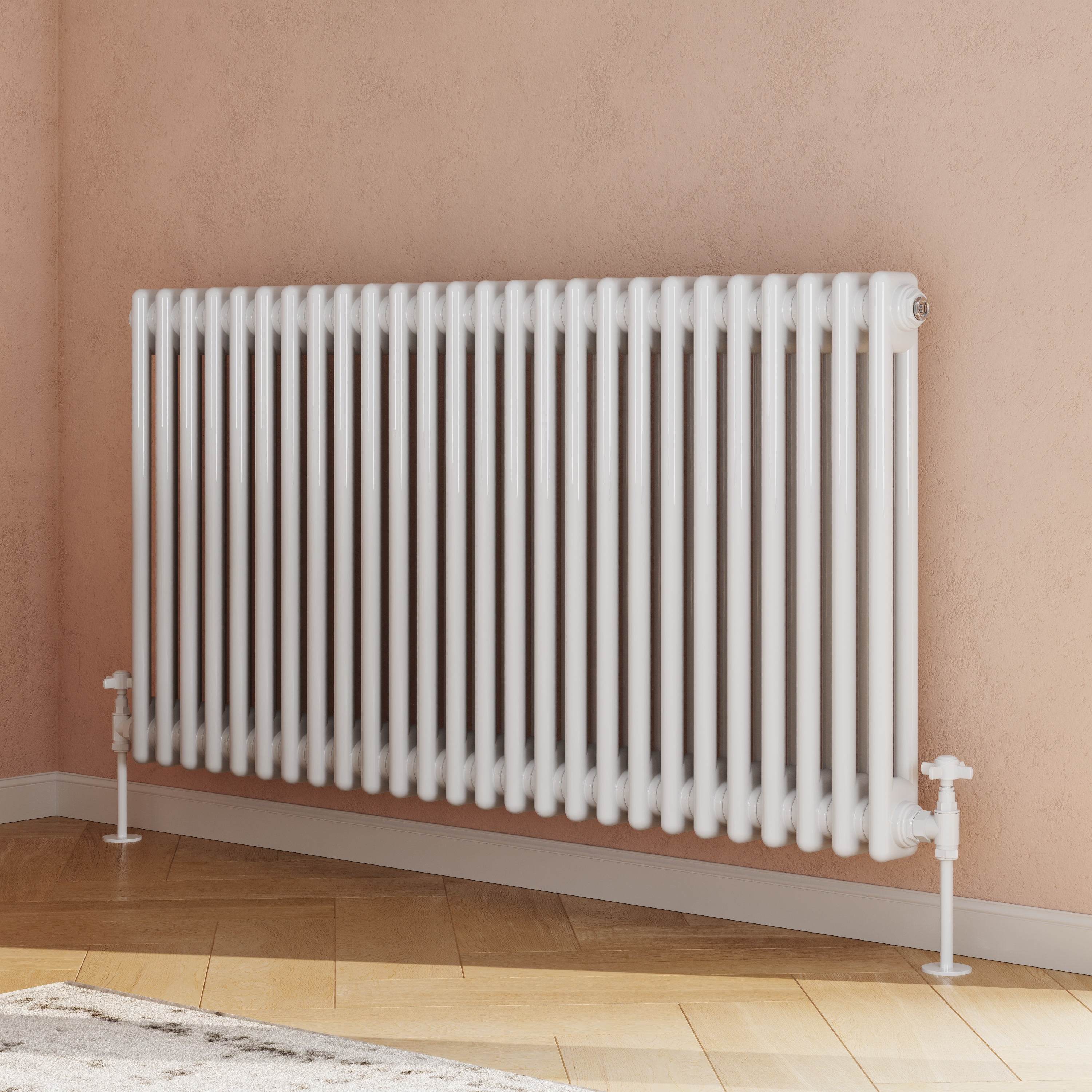 Toasty Ardleigh White Horizontal Column Radiator