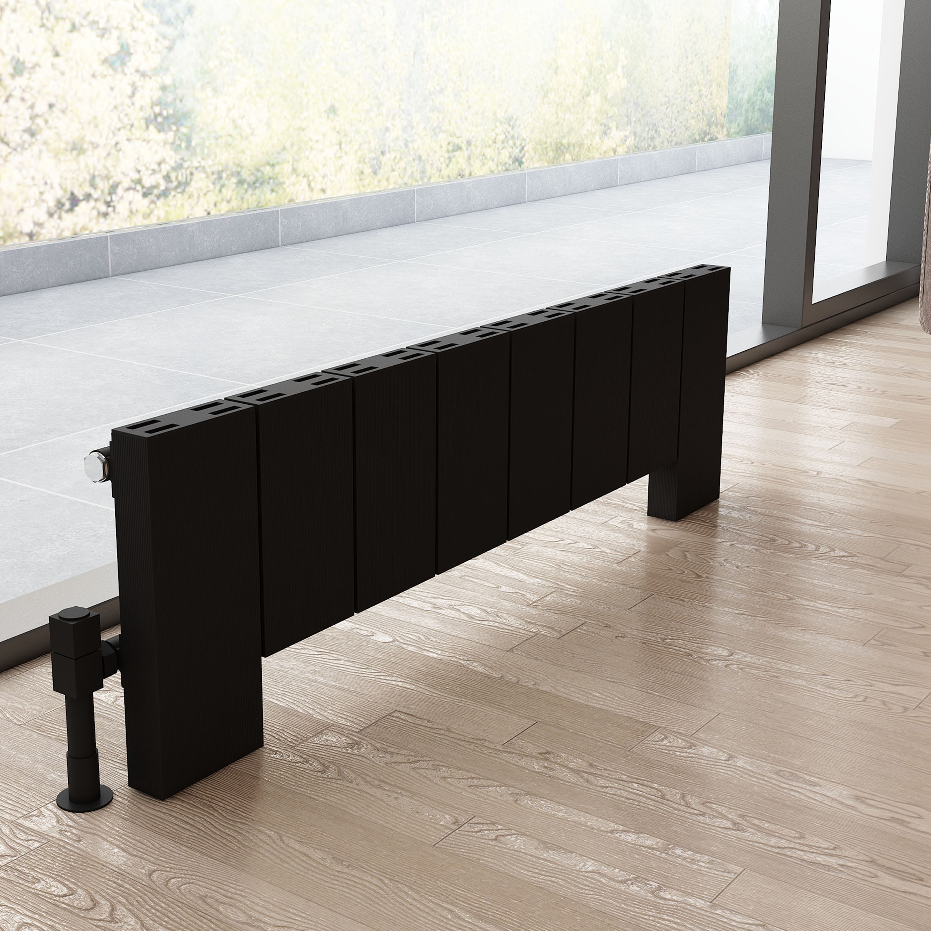 Carisa Elvino Floorstanding Panel Designer Aluminium Radiator