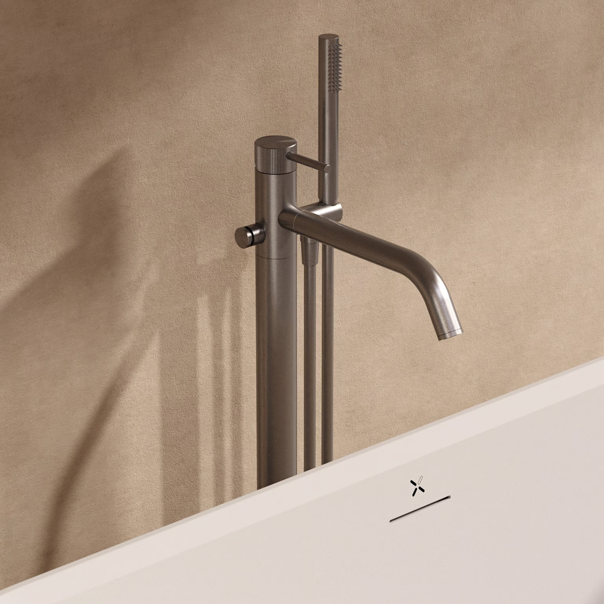 Crosswater 3ONE6 Stainless Steel Floorstanding Bath Shower Mixer Tap