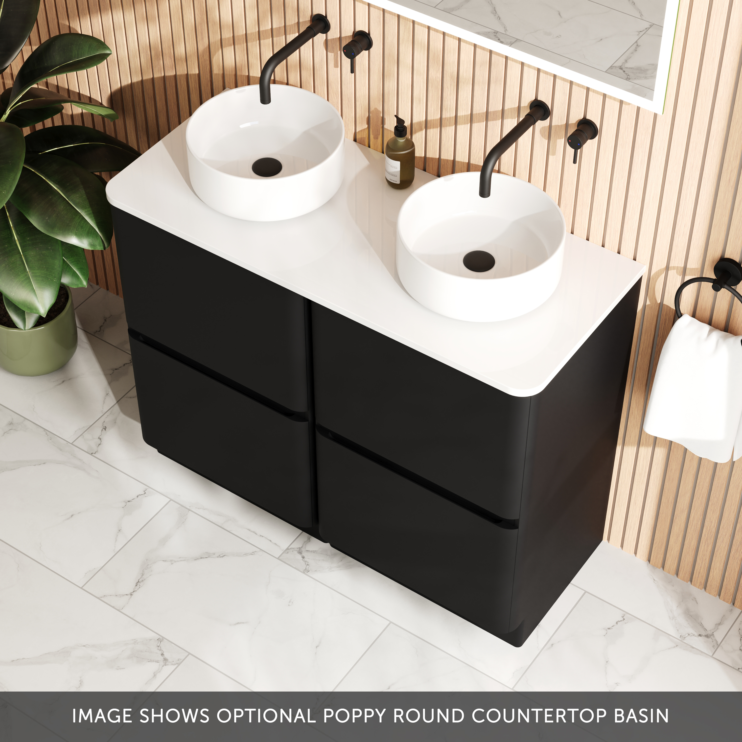 Drench Origin 1000mm Floorstanding Vanity Unit & Countertop