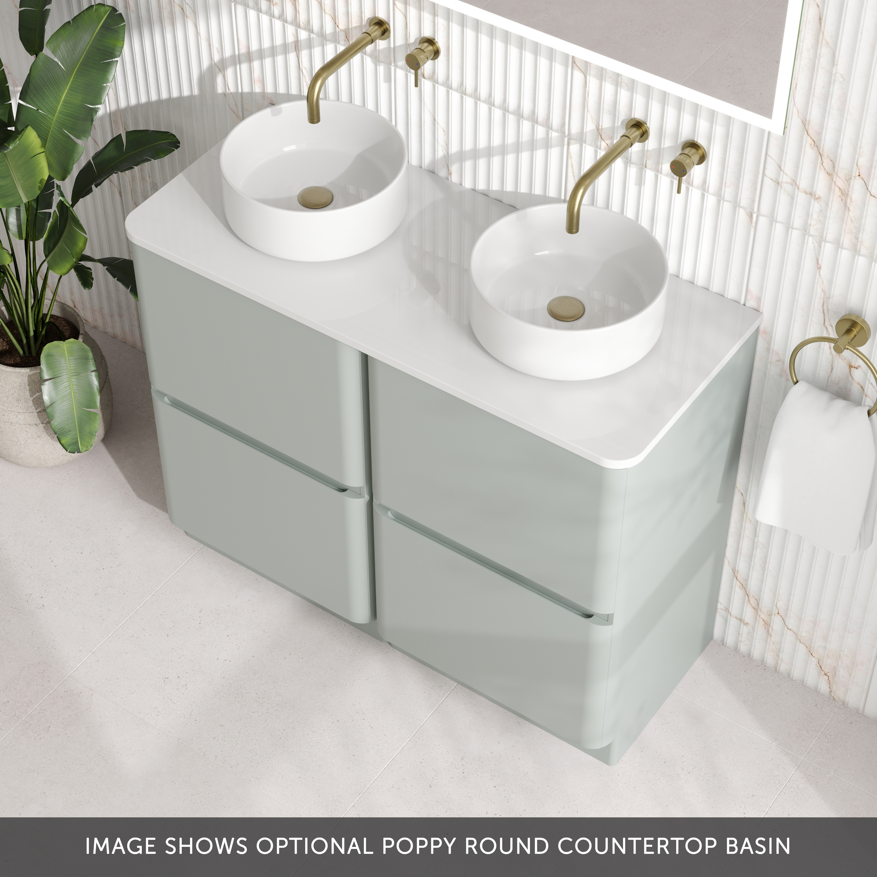 Drench Origin 1000mm Floorstanding Vanity Unit & Countertop
